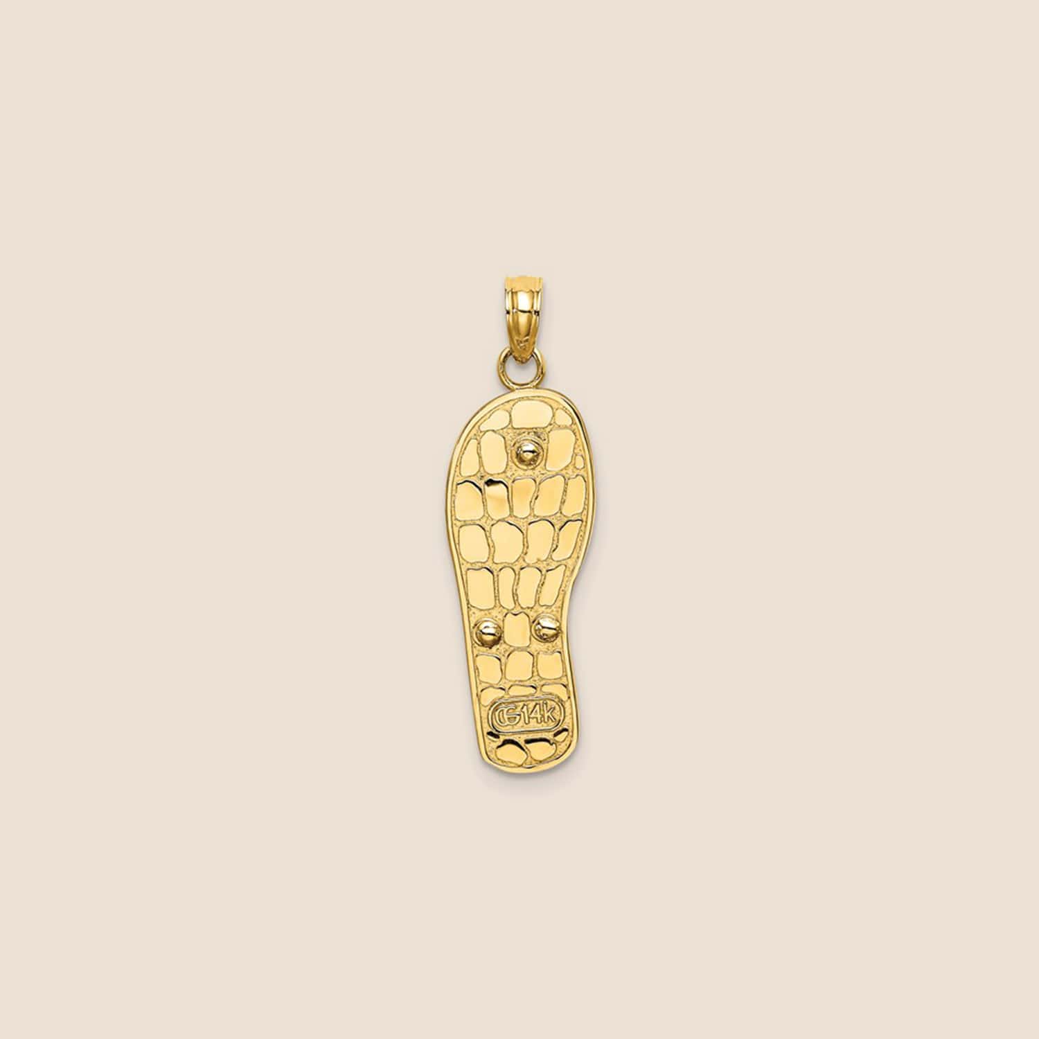 14K Gold Sandal Palm Tree Charm - Image 4