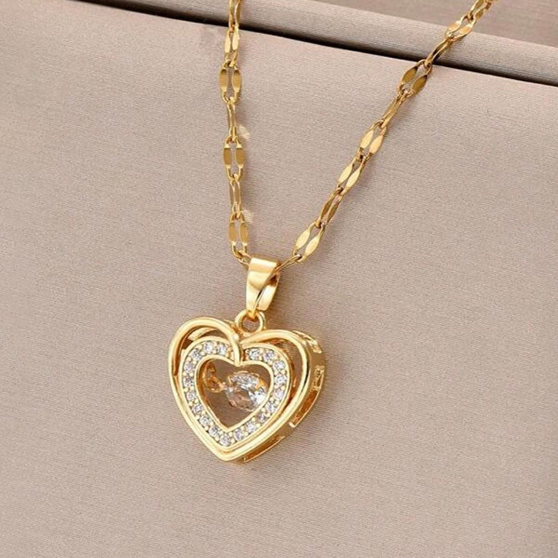 18K Gold PVD Center of My Heart Necklace - Image 6