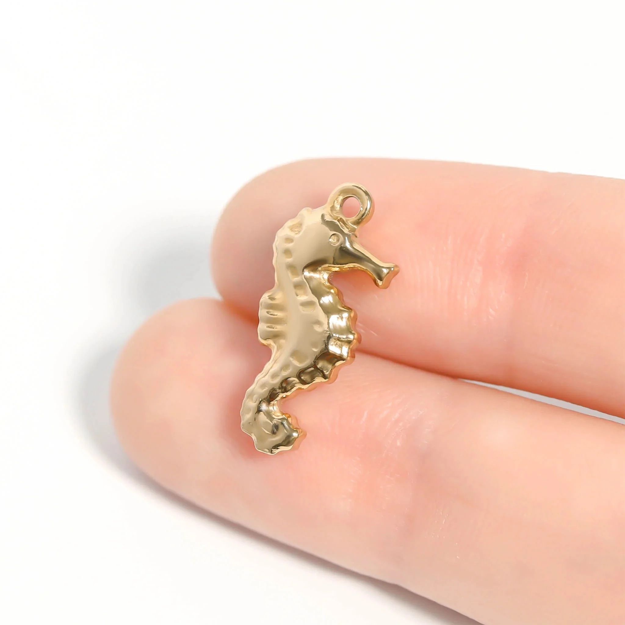 18K Gold PVD Seahorse Charm - Image 5