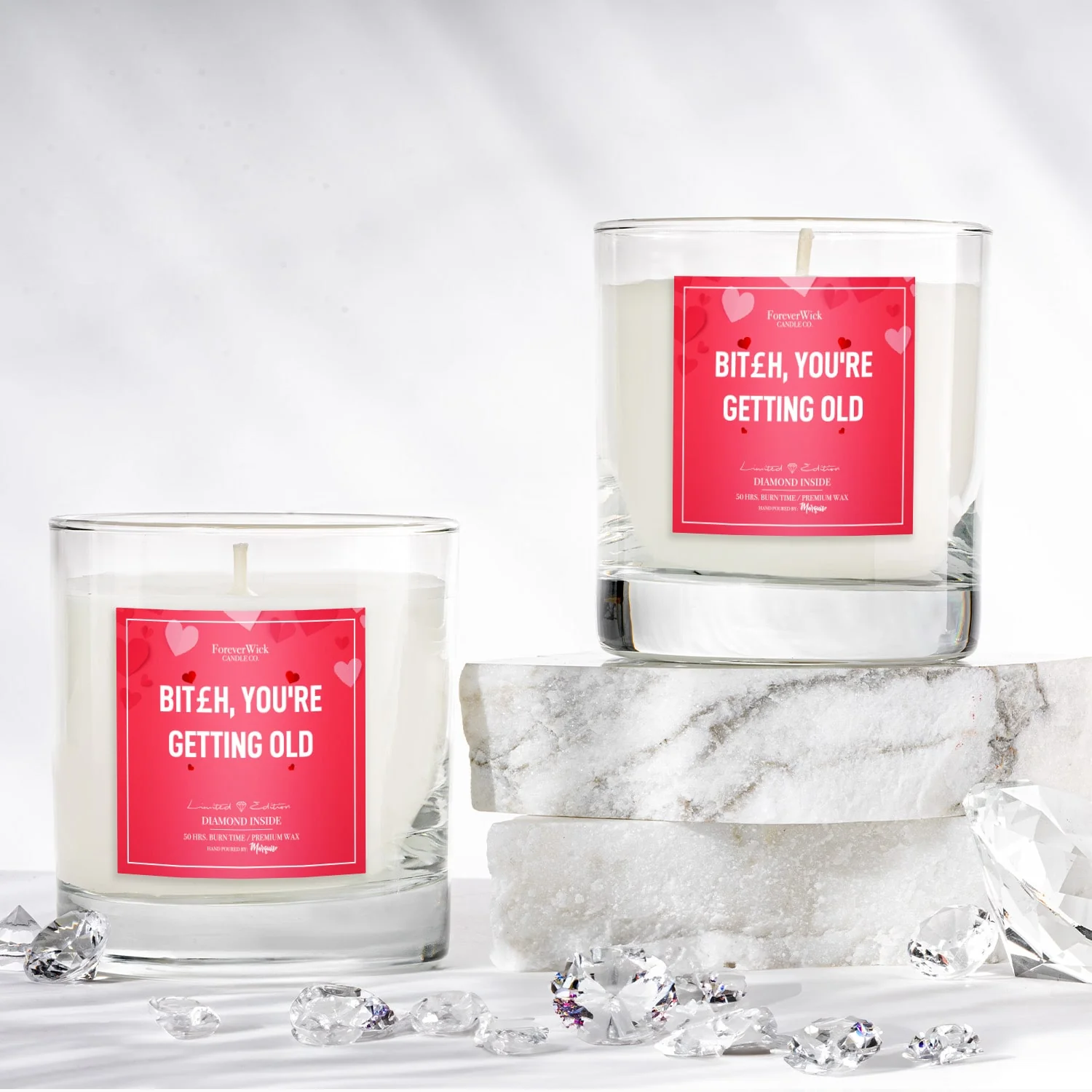 B*tch You're Getting Old Diamond Candle - Image 6