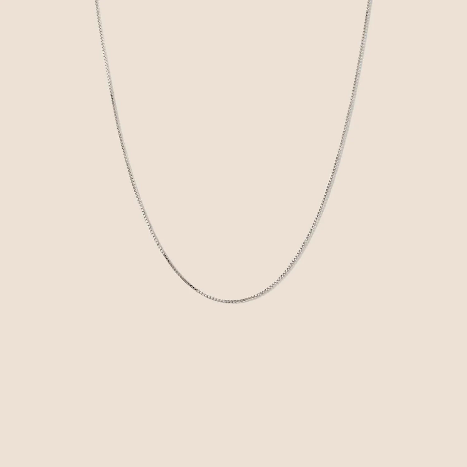 14K Gold Baby Box Chain Necklace (16 inches) - Image 2