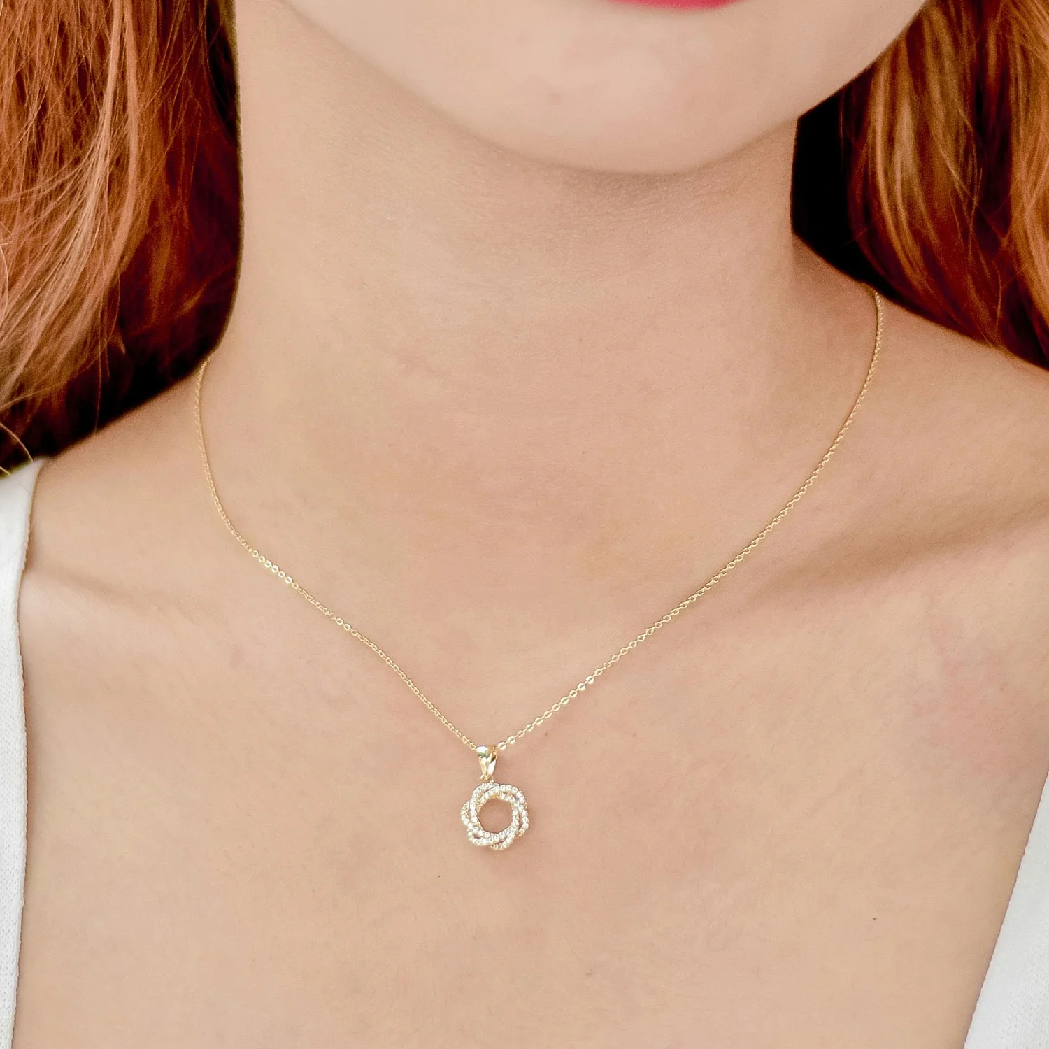 14K Gold Baby Box Chain Necklace (16 inches) - Image 5