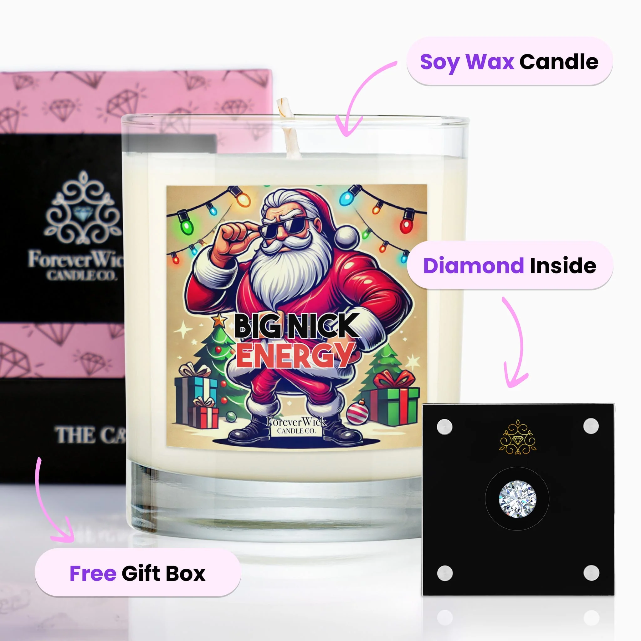 Big Nick Energy Diamond Candle - Image 2