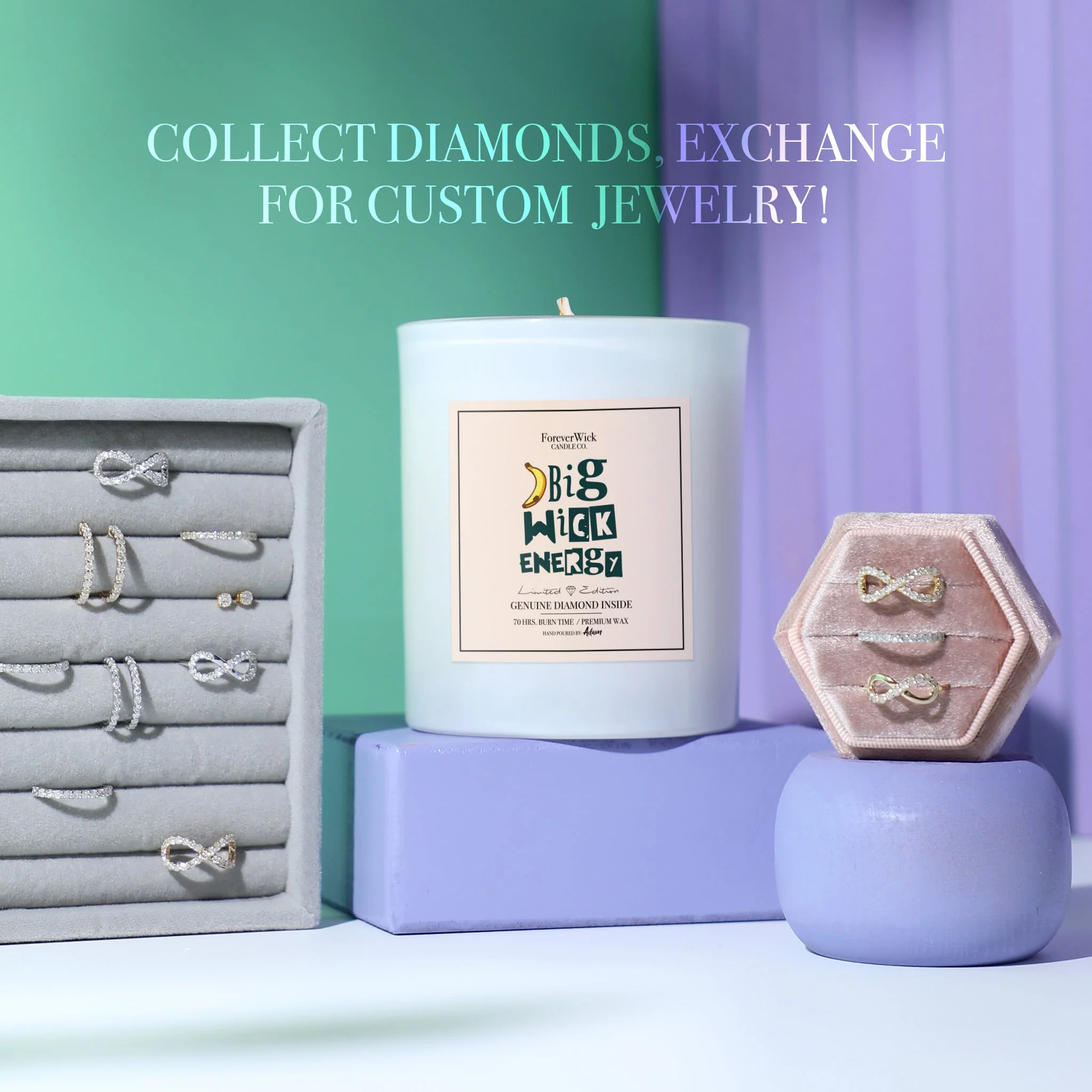 Big Wick Energy Diamond Candle - Image 3