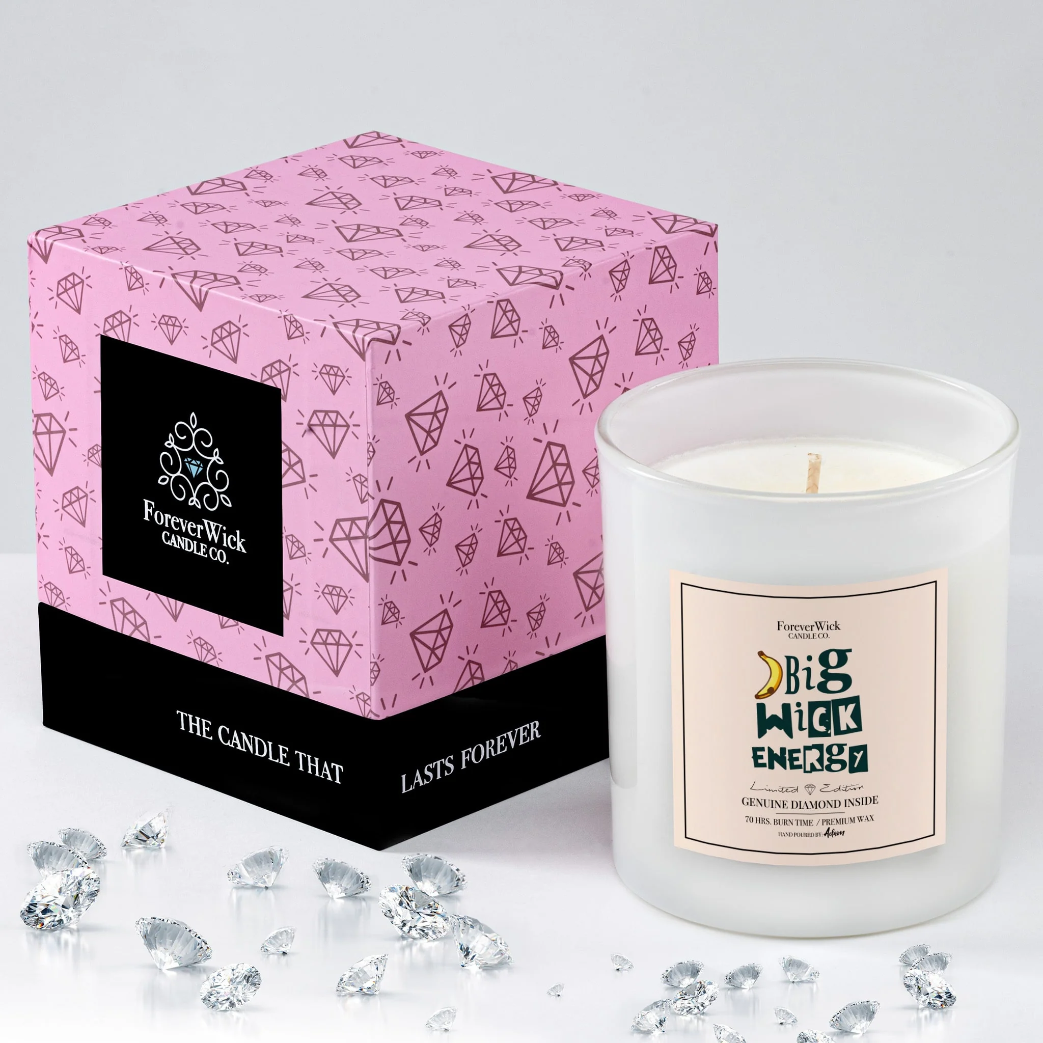 Big Wick Energy Diamond Candle - Image 4