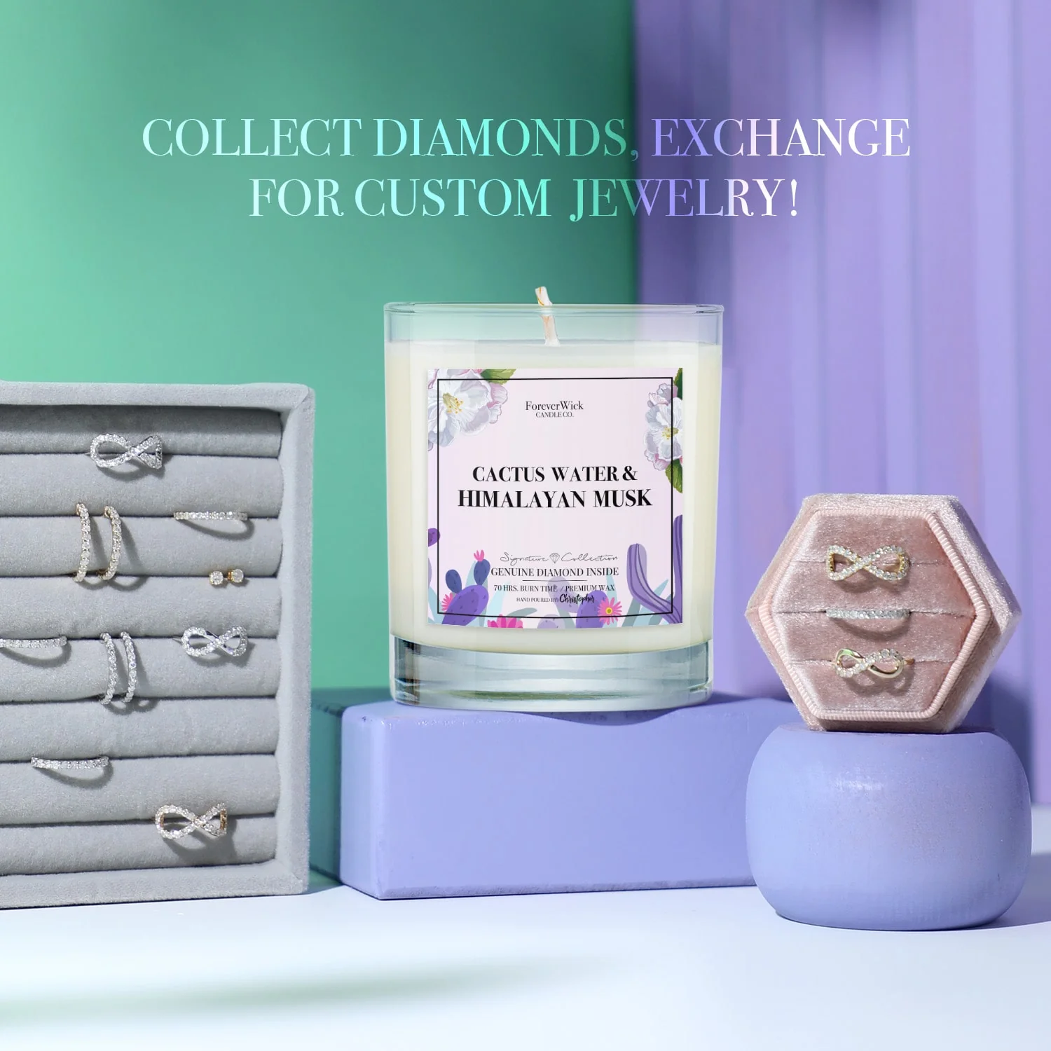 Cactus Water + Himalayan Musk Diamond Candle - Image 6