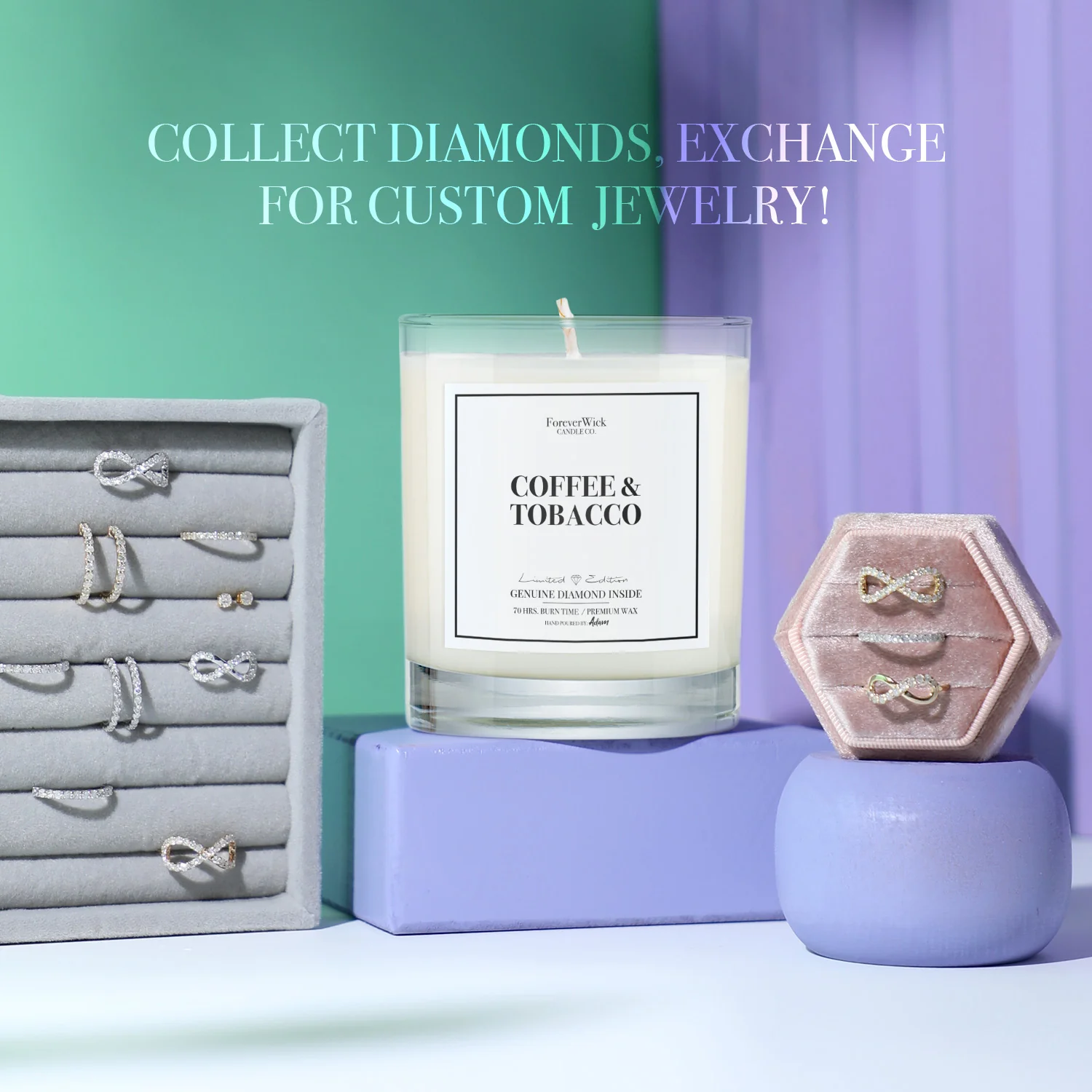 Coffee & Tobacco Diamond Candle - Image 5