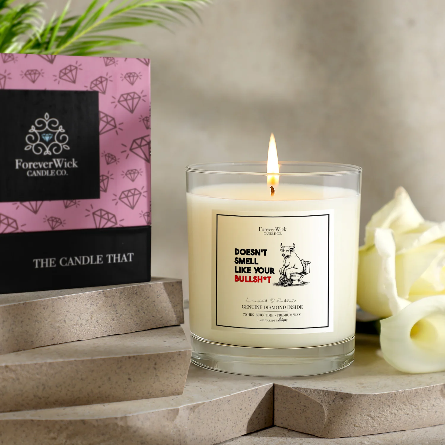 Doesn't Smell Like Your Bullsh*t Diamond Candle - Image 5