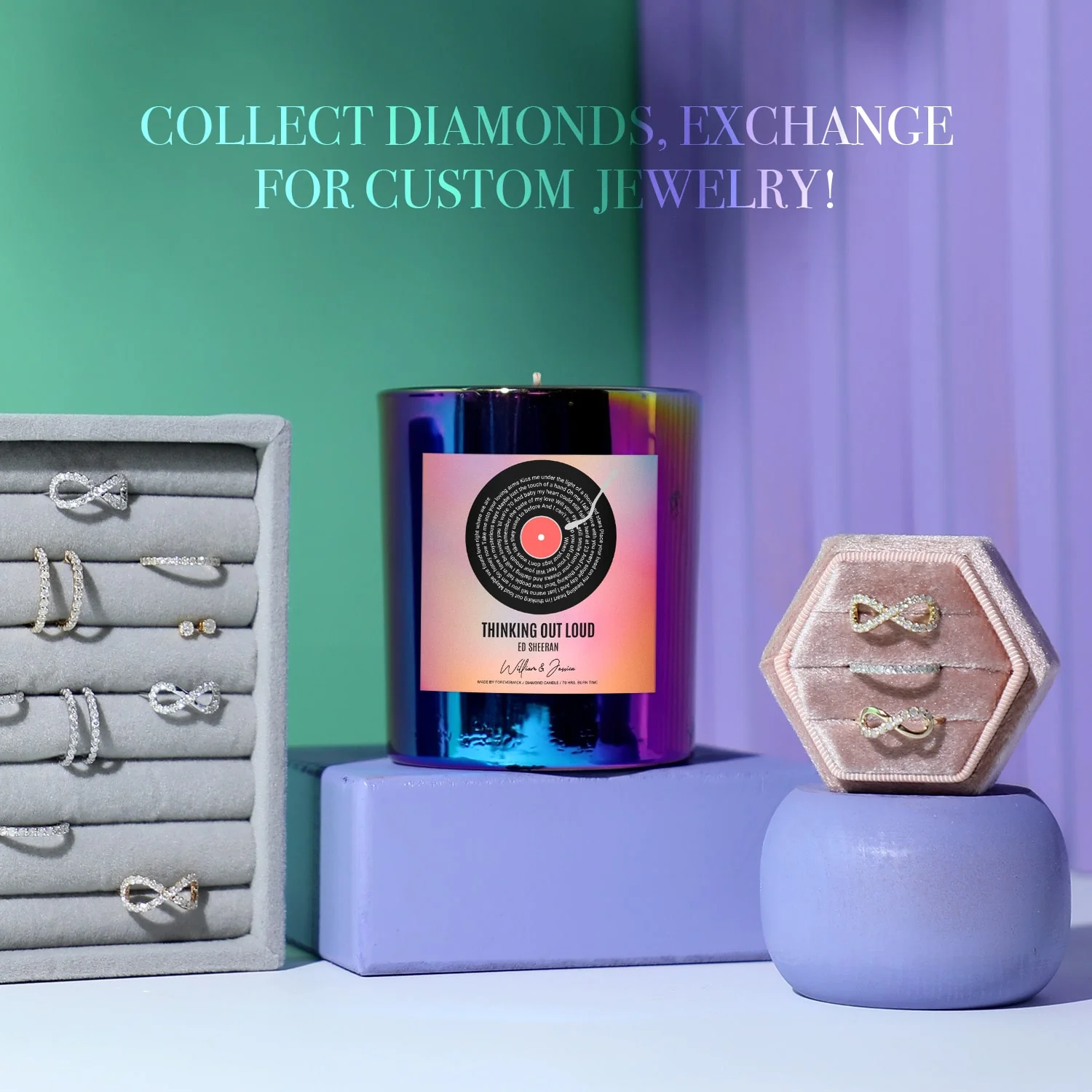 Our First Song - Couples Custom Diamond Candle - Image 4