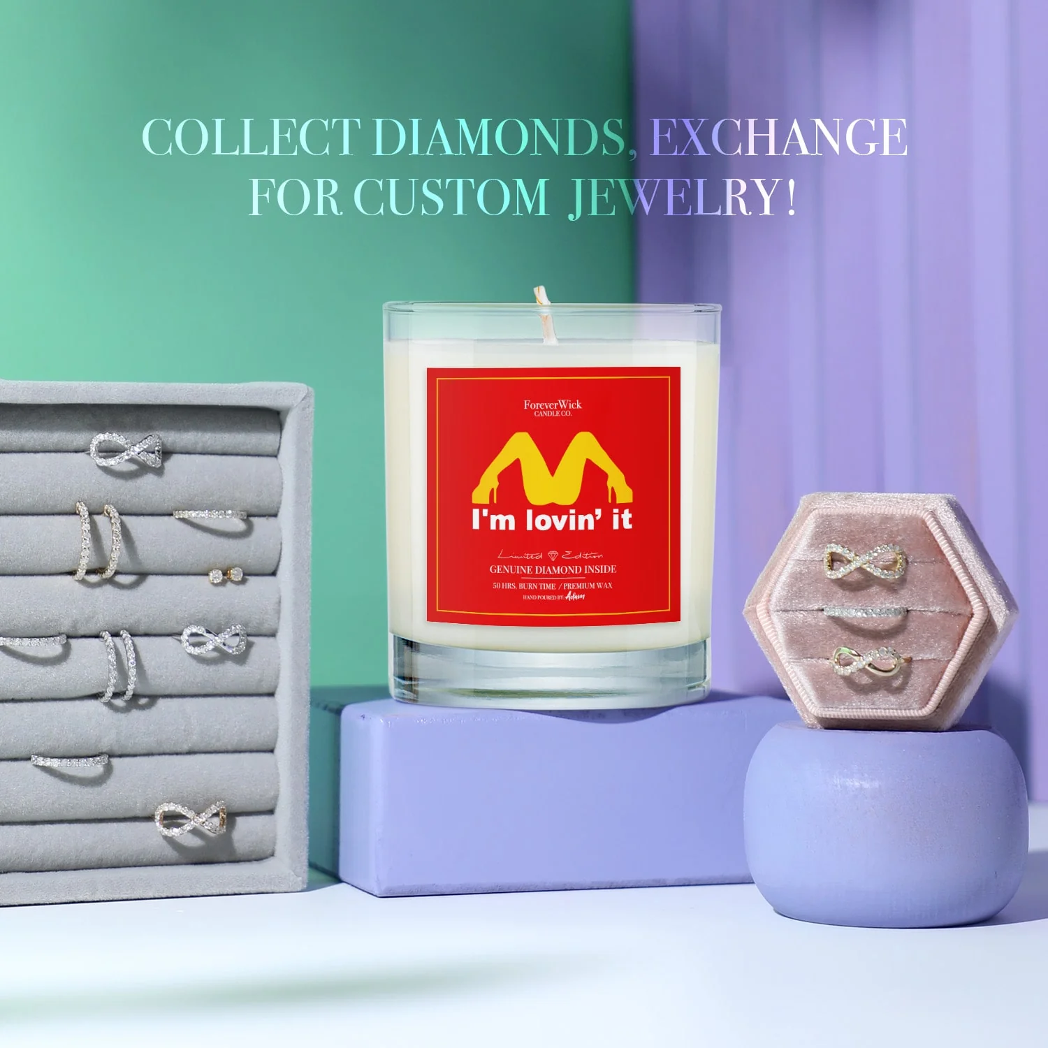 I'm Lovin it Diamond Candle - Image 5