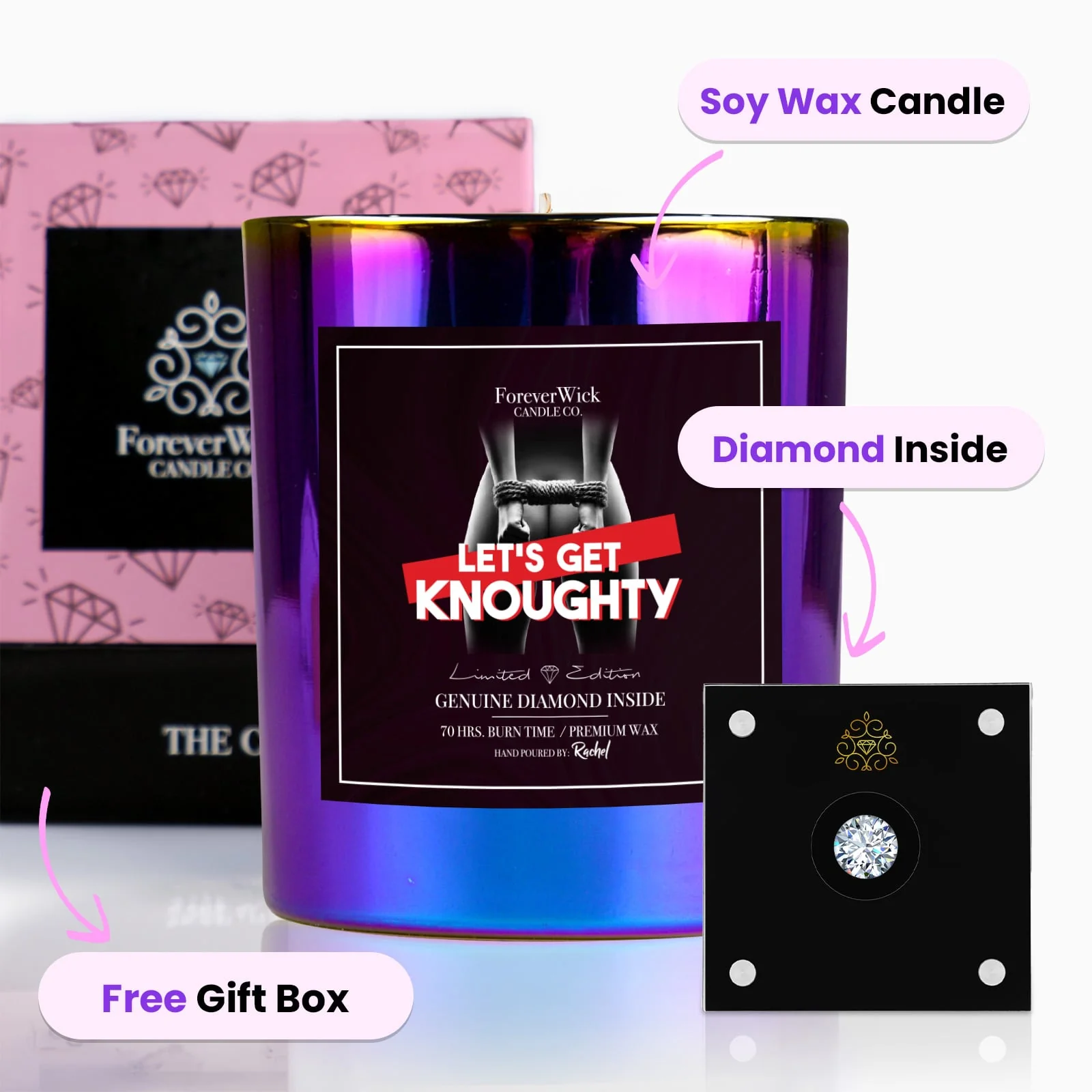 Let's Get Knoughty Diamond Candle - Image 5