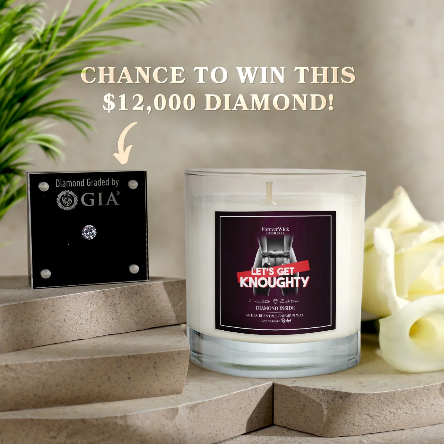 Let's Get Knoughty Diamond Candle - Image 6