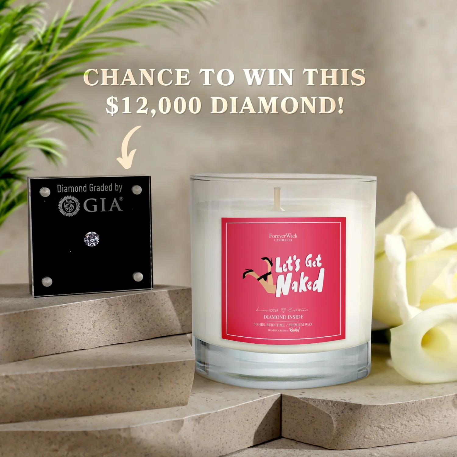 Let's Get Naked Diamond Candle - Image 4