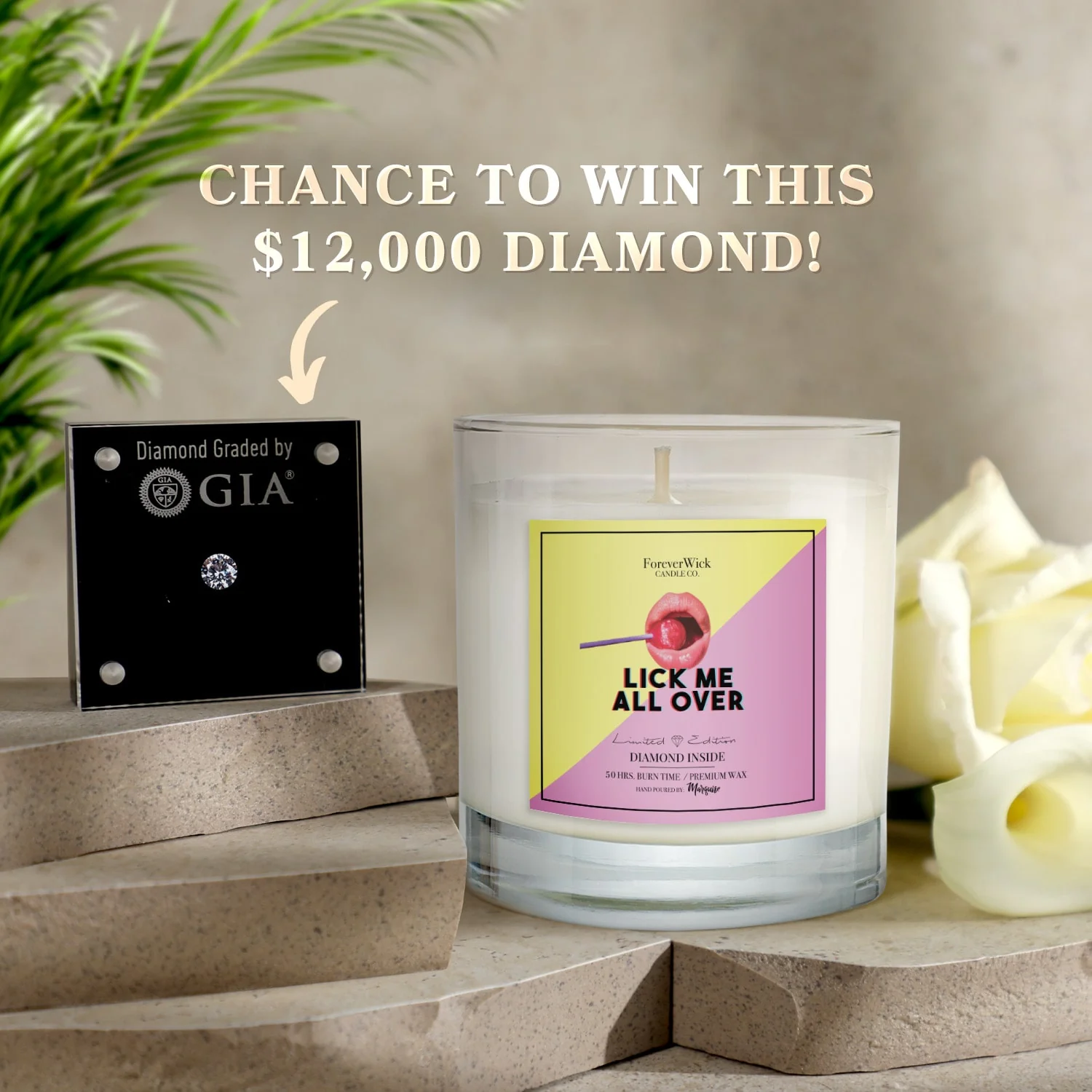 Lick Me All Over Diamond Candle - Image 4