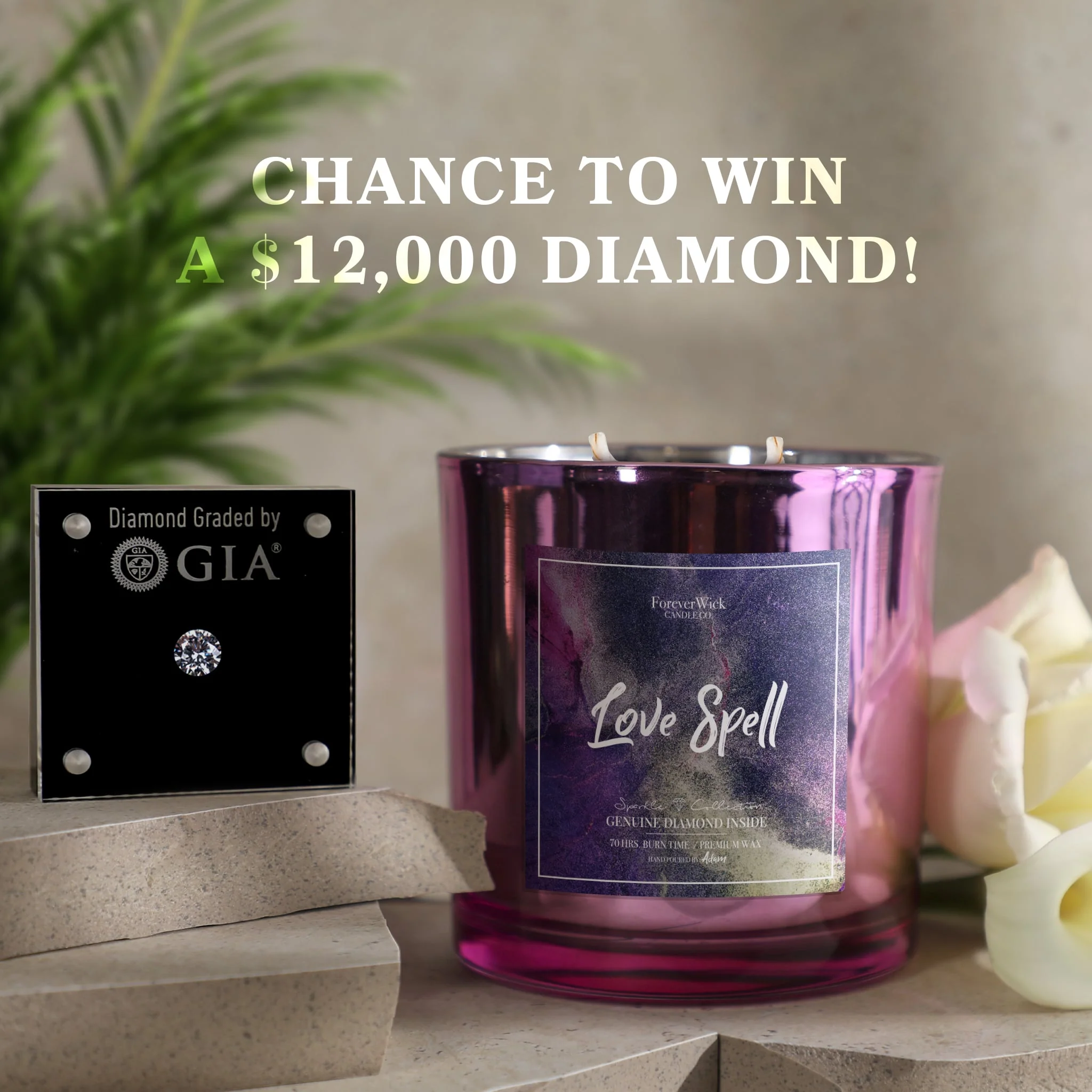 Love Spell Sparkle Diamond Candle - Image 3