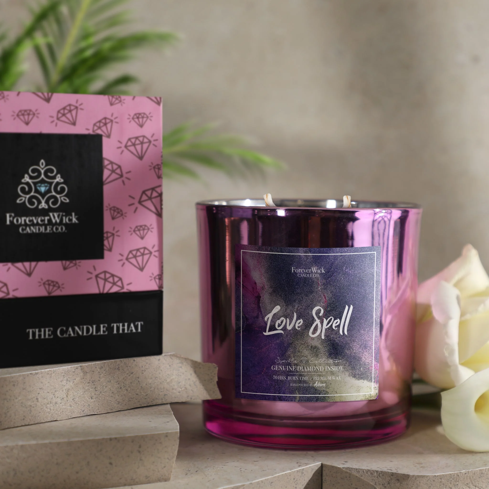 Love Spell Sparkle Diamond Candle - Image 4