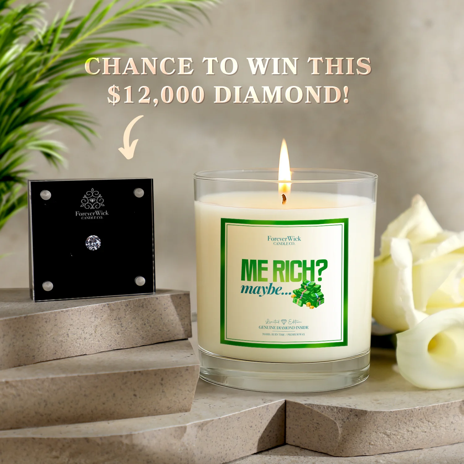 Me Rich? Maybe... Diamond Candle - Image 3