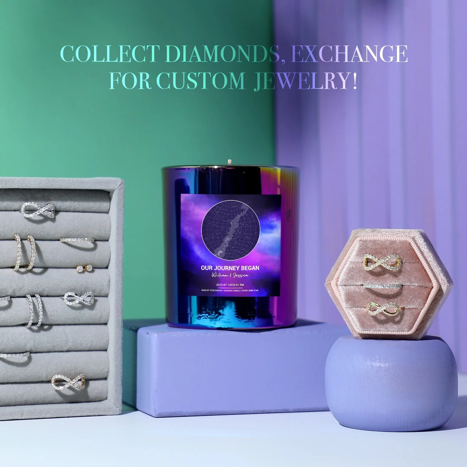 Our Starry Moment Diamond Candle - Image 5