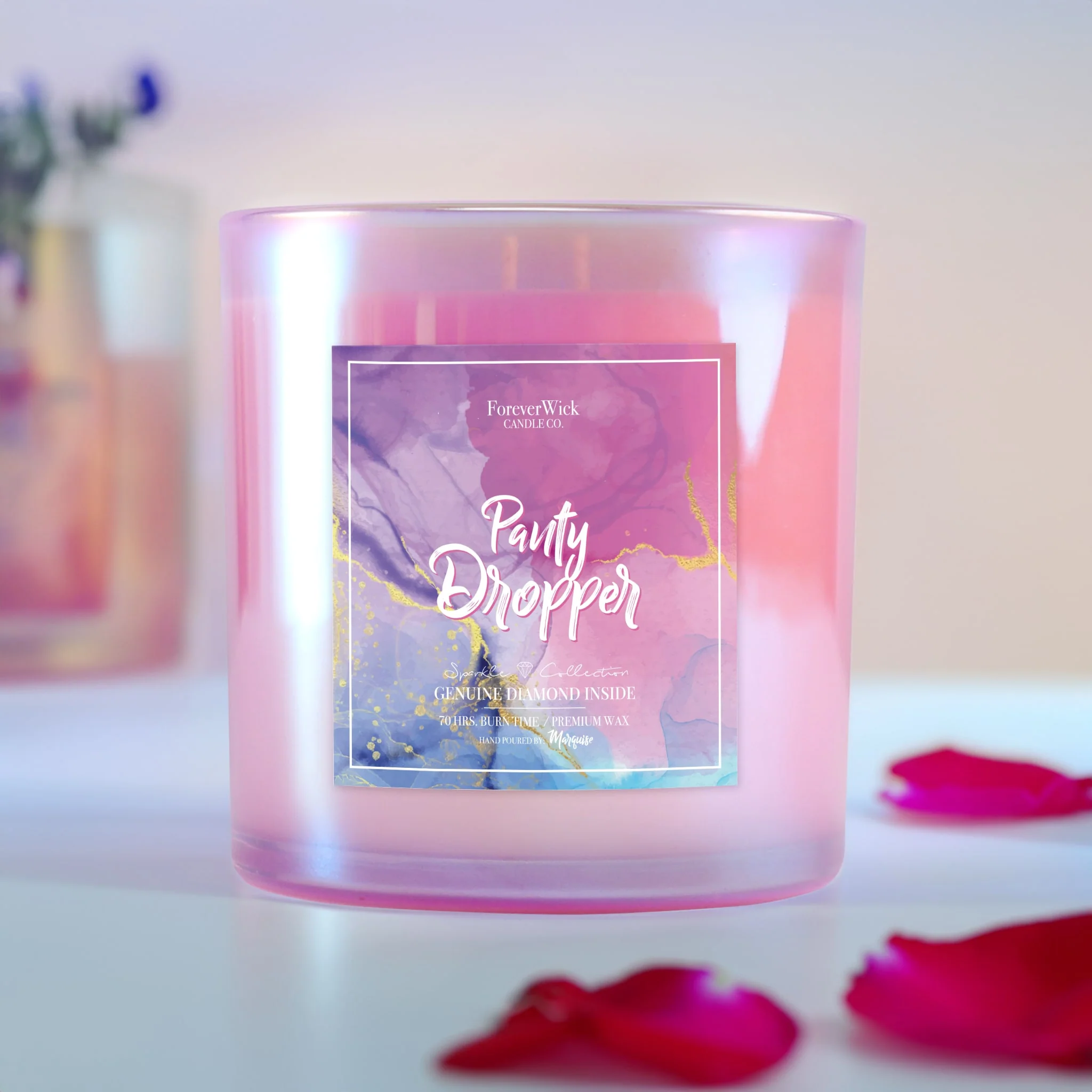 Pink Panty Dropper Sparkle Diamond Candle - Image 6