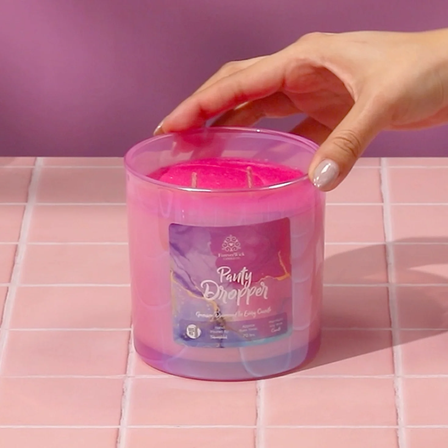 Pink Panty Dropper Sparkle Diamond Candle - Image 7