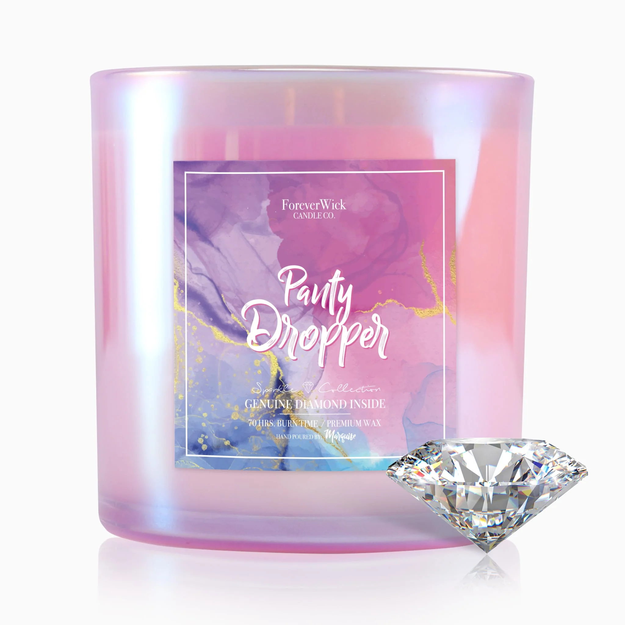 Pink Panty Dropper Sparkle Diamond Candle - Image 9