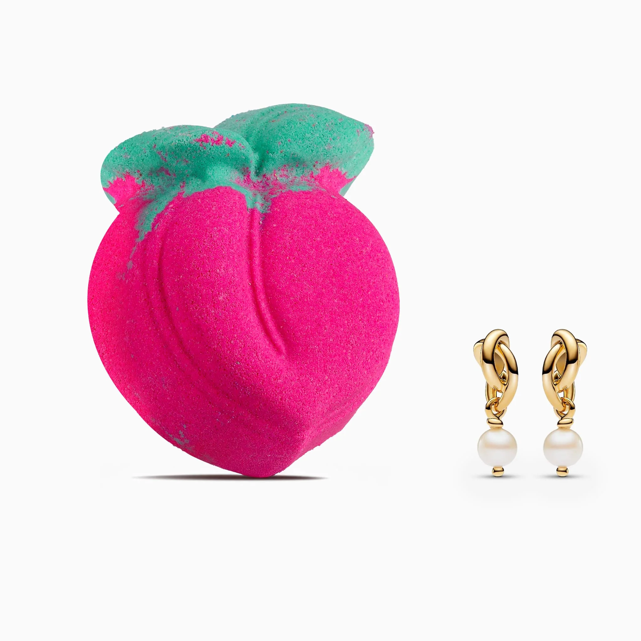 Peach Spark Bath Bomb w/ Surprise 18K Gold-Plated Jewelry Inside - Image 4