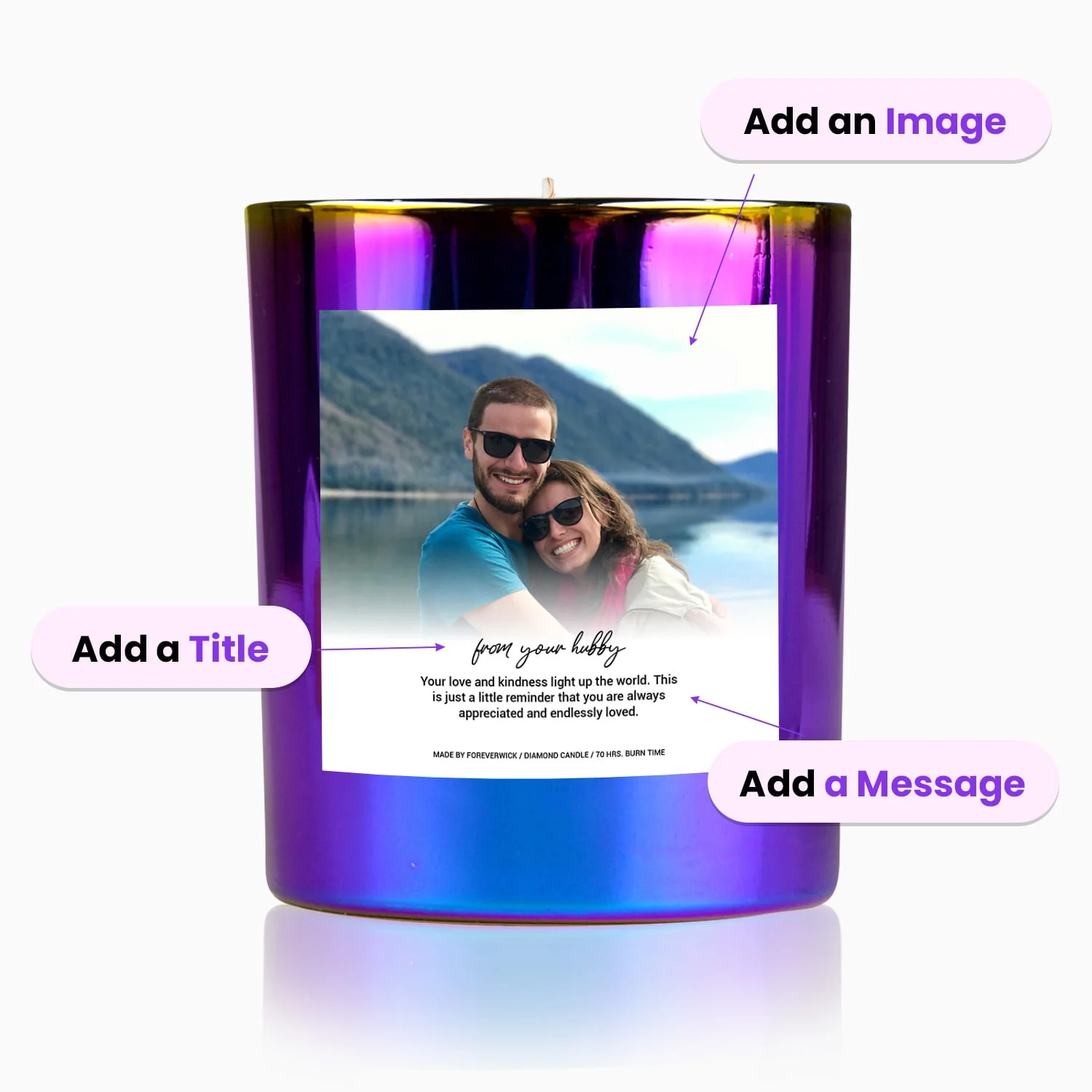 The Picture Frame Custom Diamond Candle - Image 3