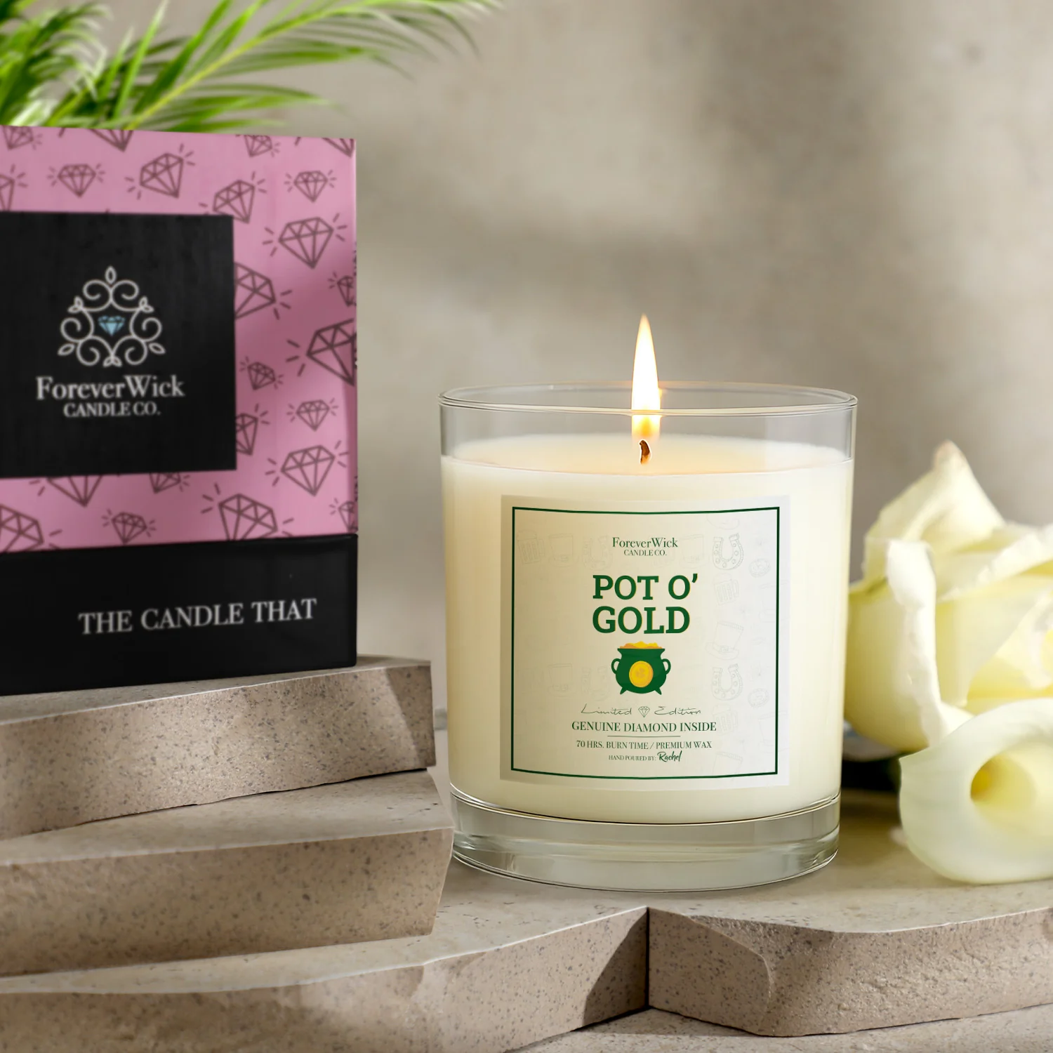 Pot of Gold Diamond Candle - Image 4