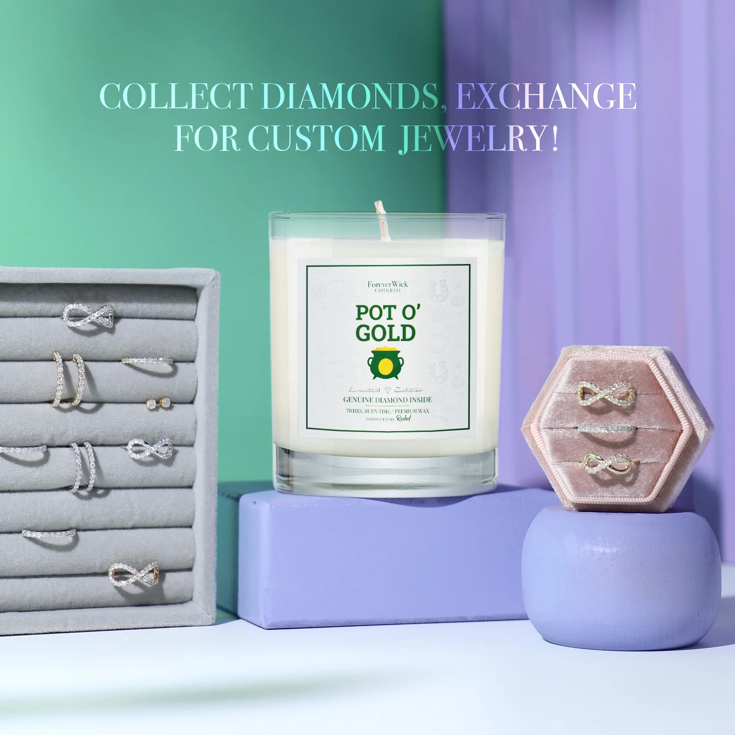 Pot of Gold Diamond Candle - Image 5