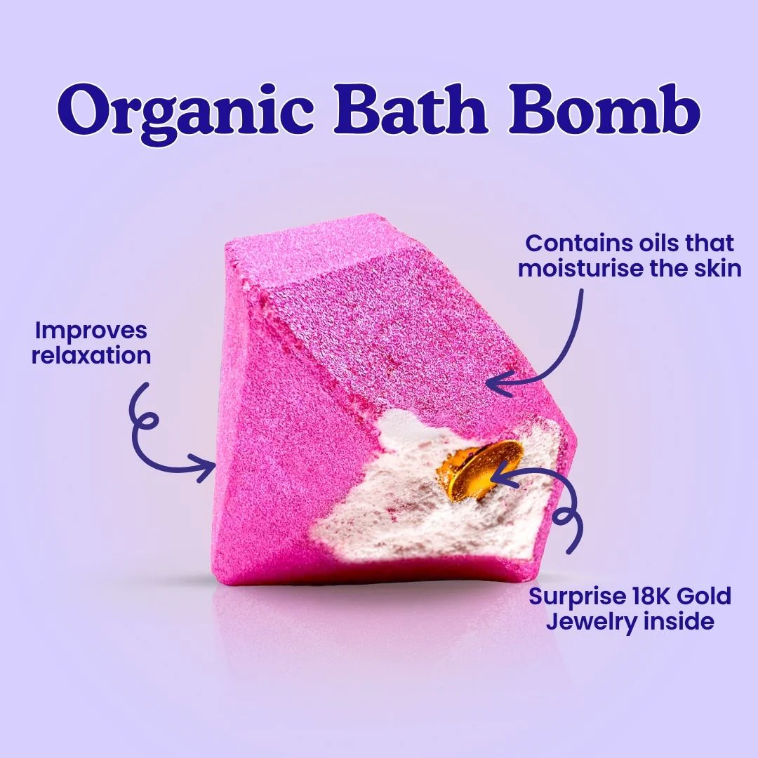 Melon Mist Bath Bomb w/ Surprise 18K Gold-Plated Jewelry Inside - Image 5