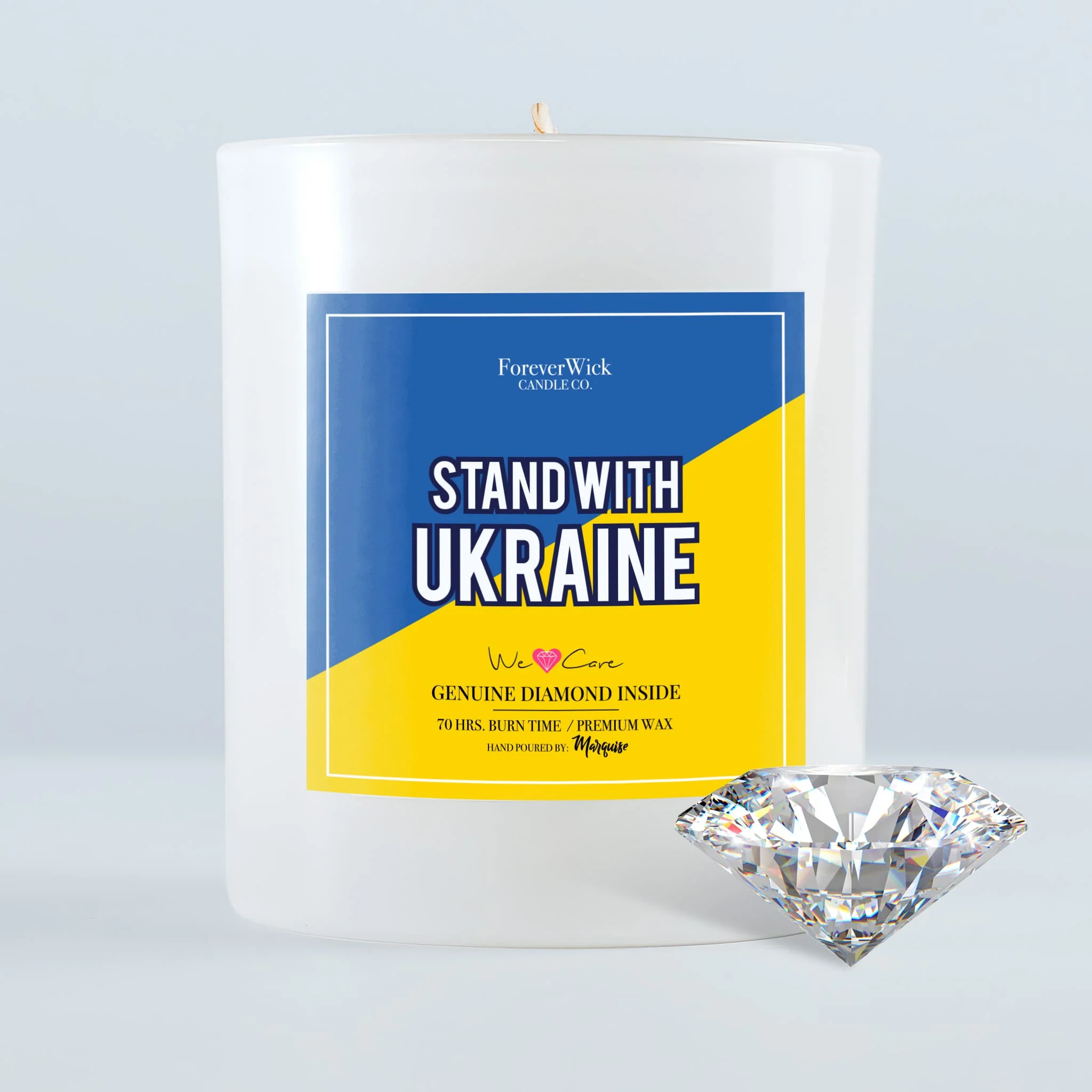 Stand With Ukraine Diamond Candle - Image 3