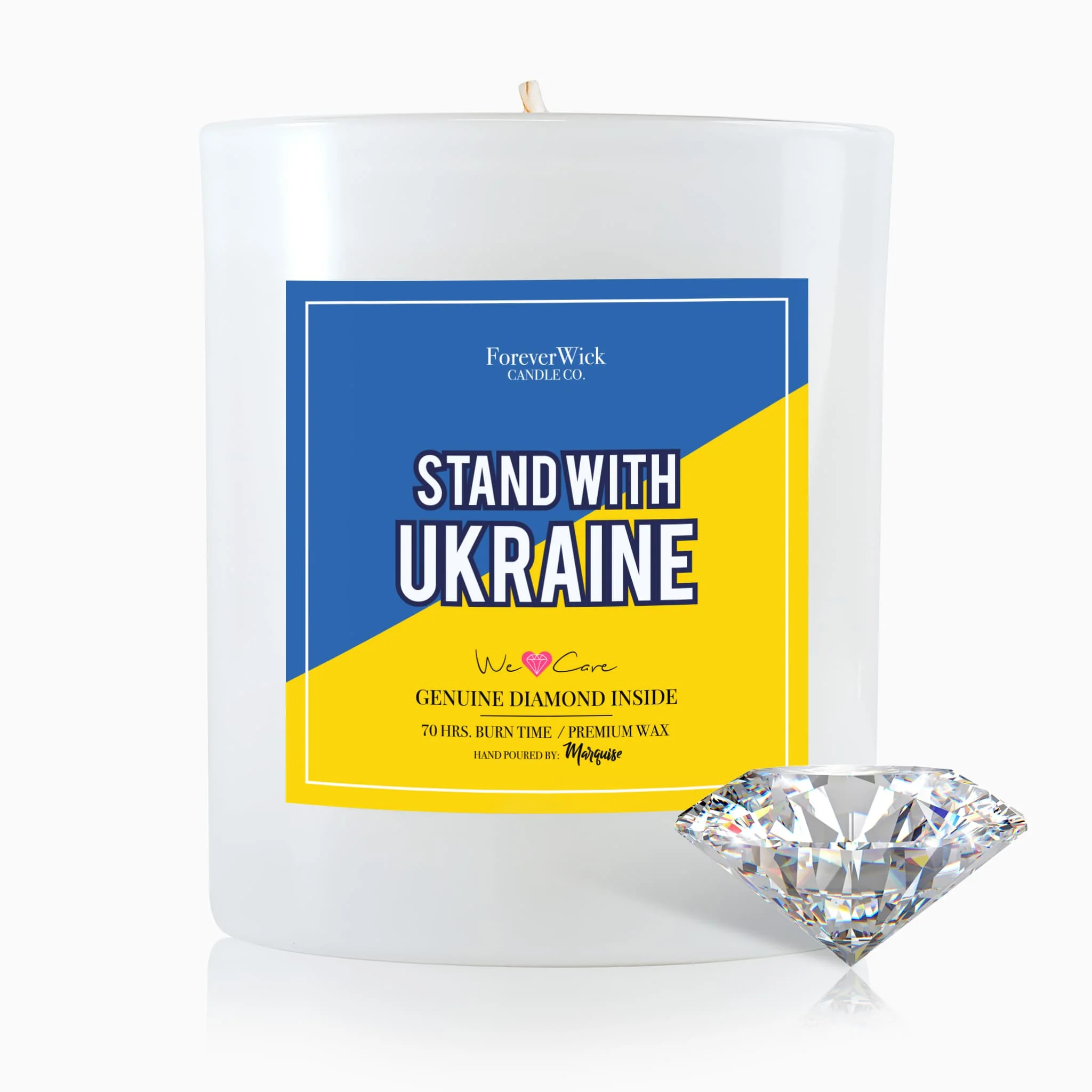 Stand With Ukraine Diamond Candle - Image 8