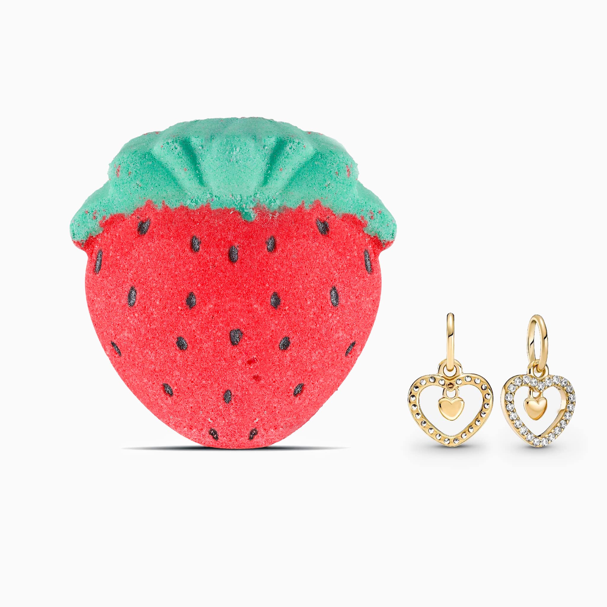 Strawberry Pop Bath Bomb w/ Surprise 18K Gold-Plated Jewelry Inside - Image 4