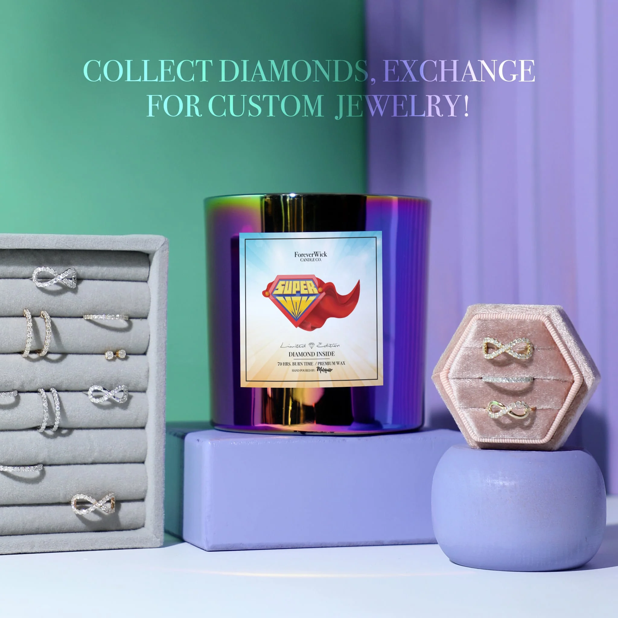 Super Mom Sparkle Diamond Candle - Image 5