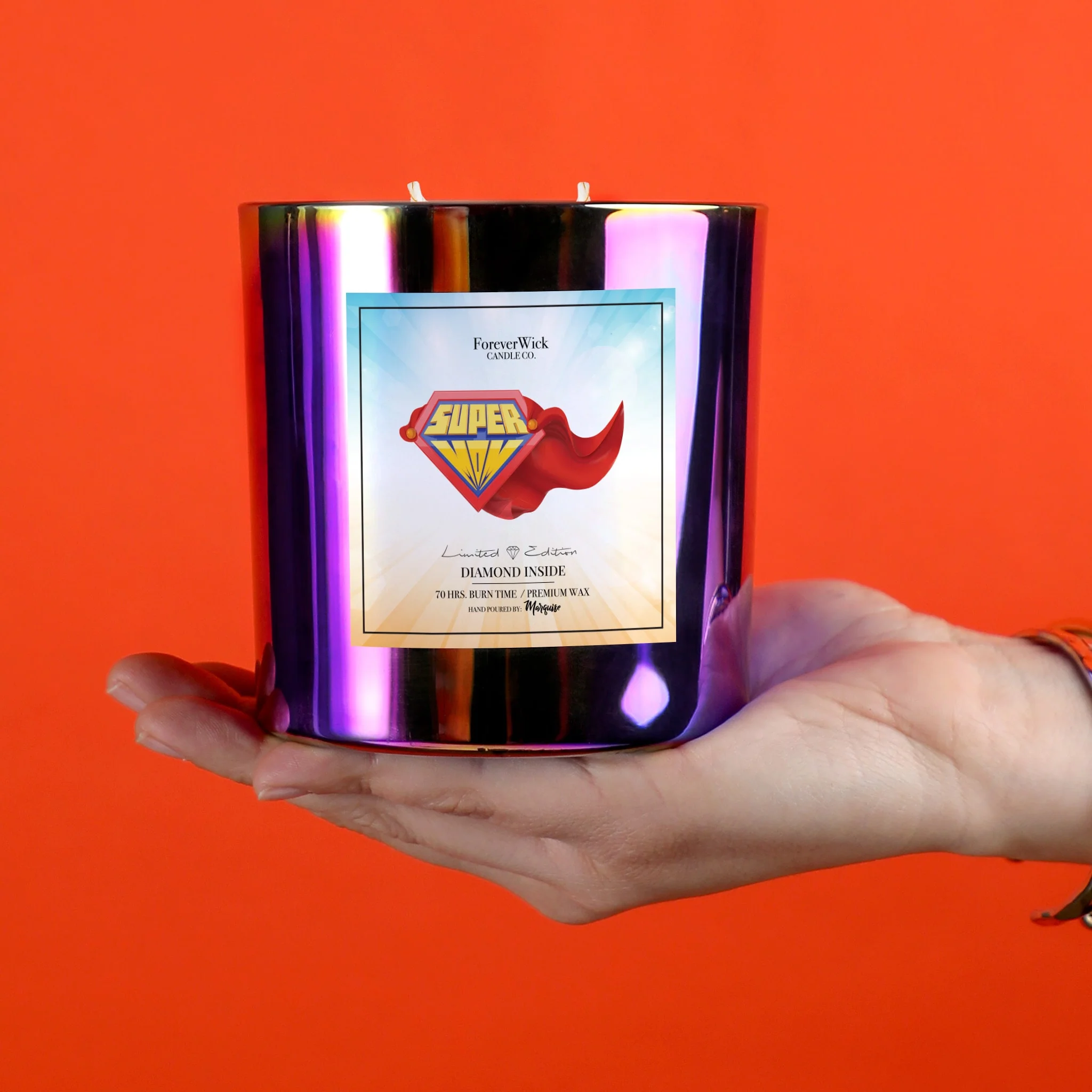 Super Mom Sparkle Diamond Candle - Image 6