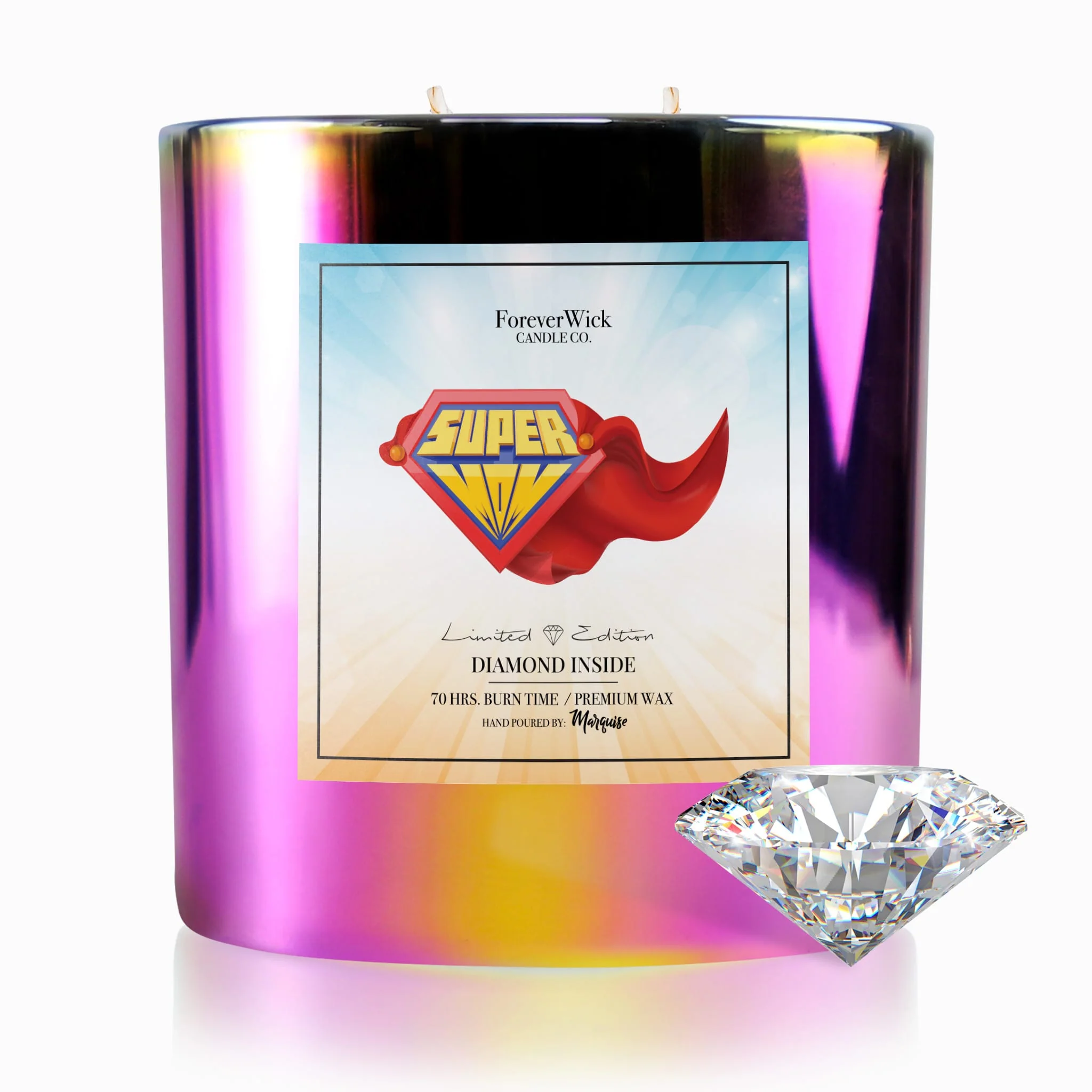 Super Mom Sparkle Diamond Candle - Image 7