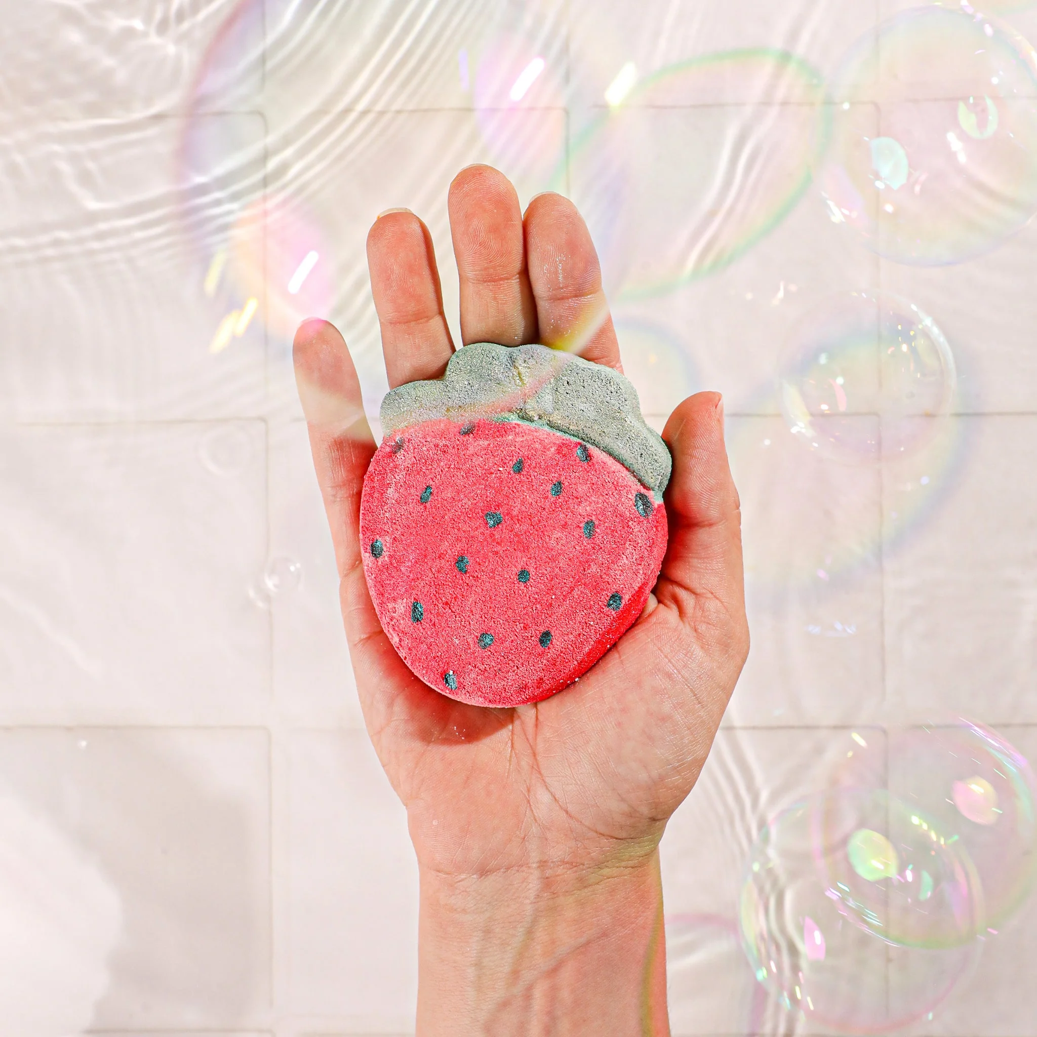 Sweet Strawberry Luxury Bath Bomb + Genuine Diamond - Image 5
