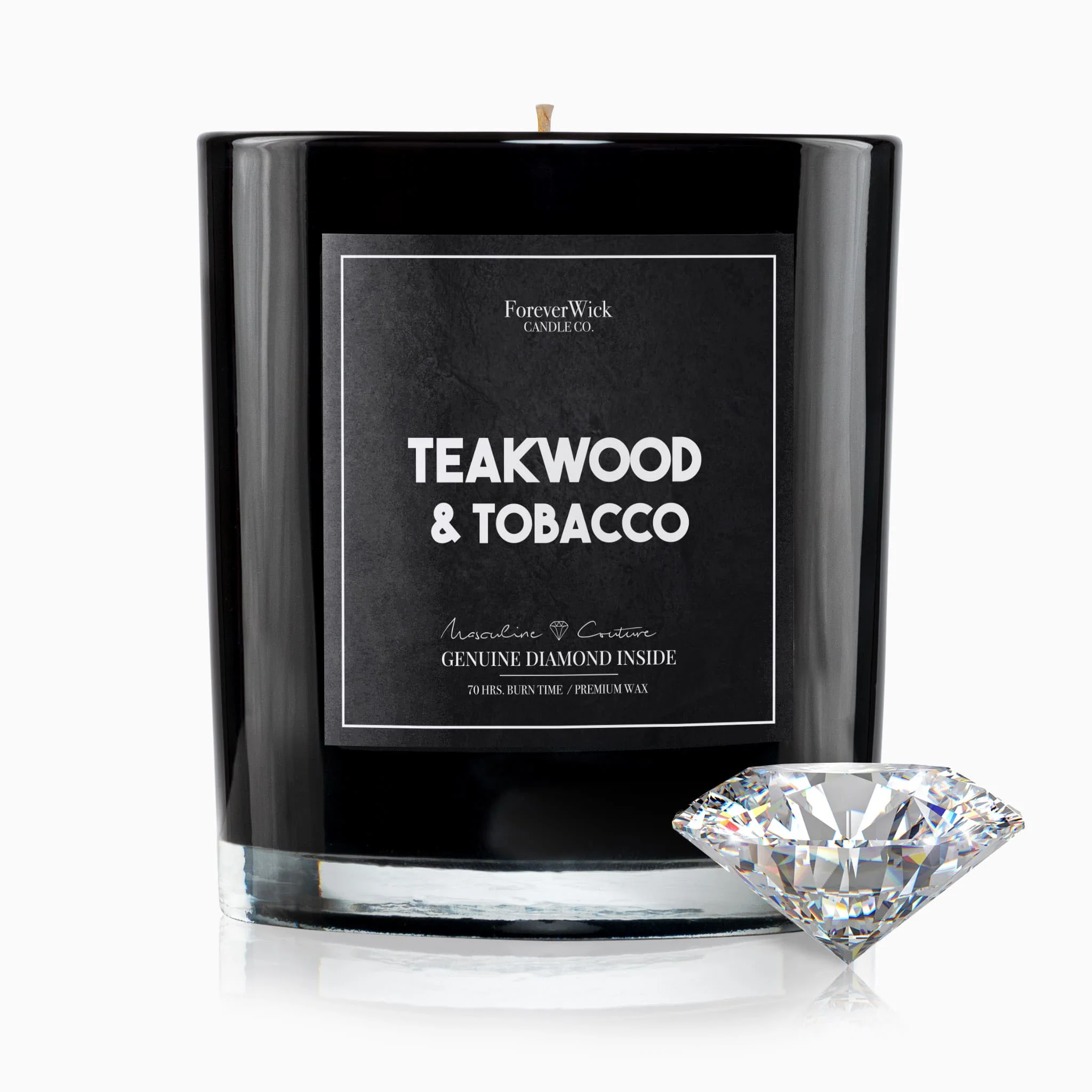 Teakwood & Tobacco Diamond Candle - Image 5