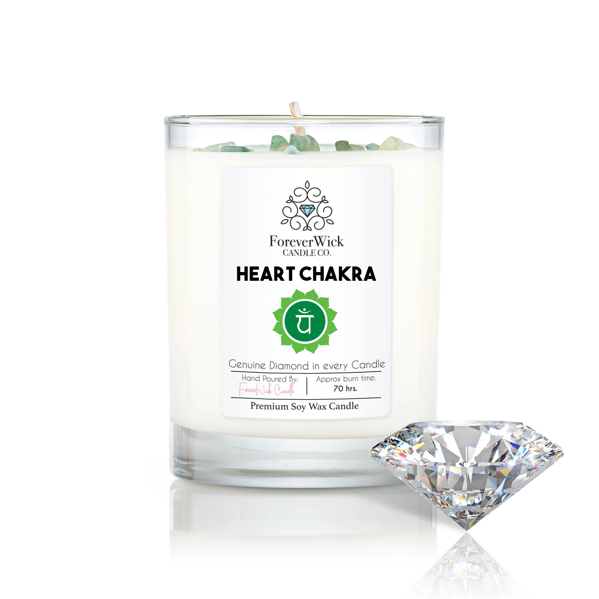 The 7 Chakra's - Crystal & Diamond Candles - Image 4