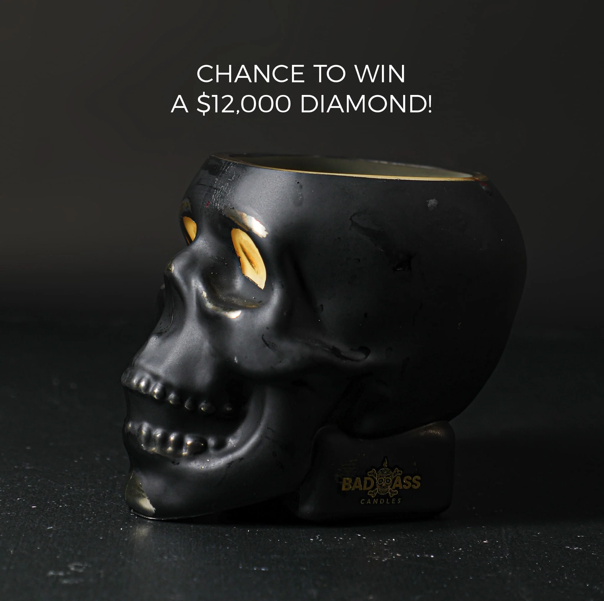 The Black Skull 2 Diamond Candle by Badass Candles - Image 4