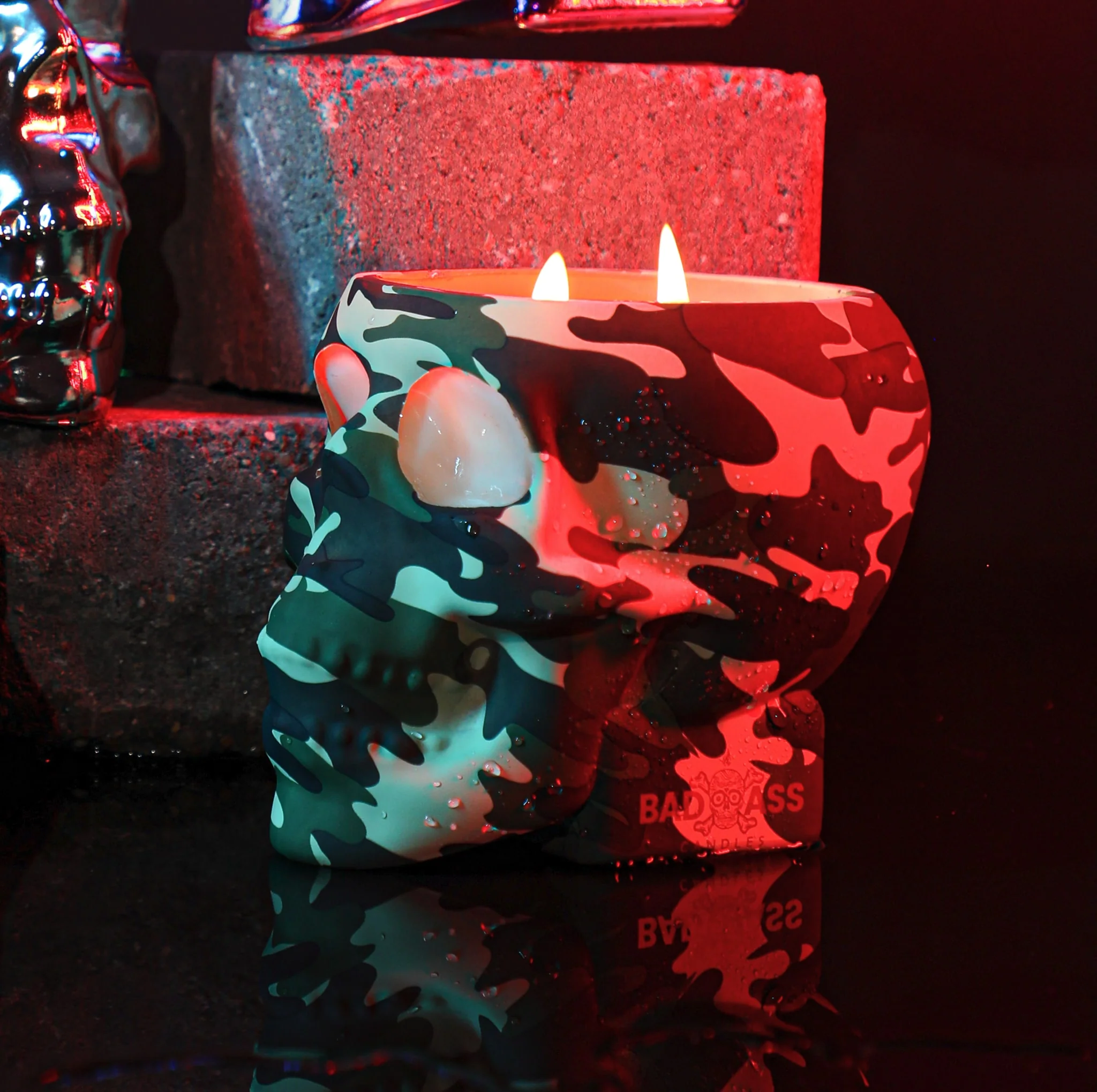 The Camo Skull 2 Diamond Candle - Image 7