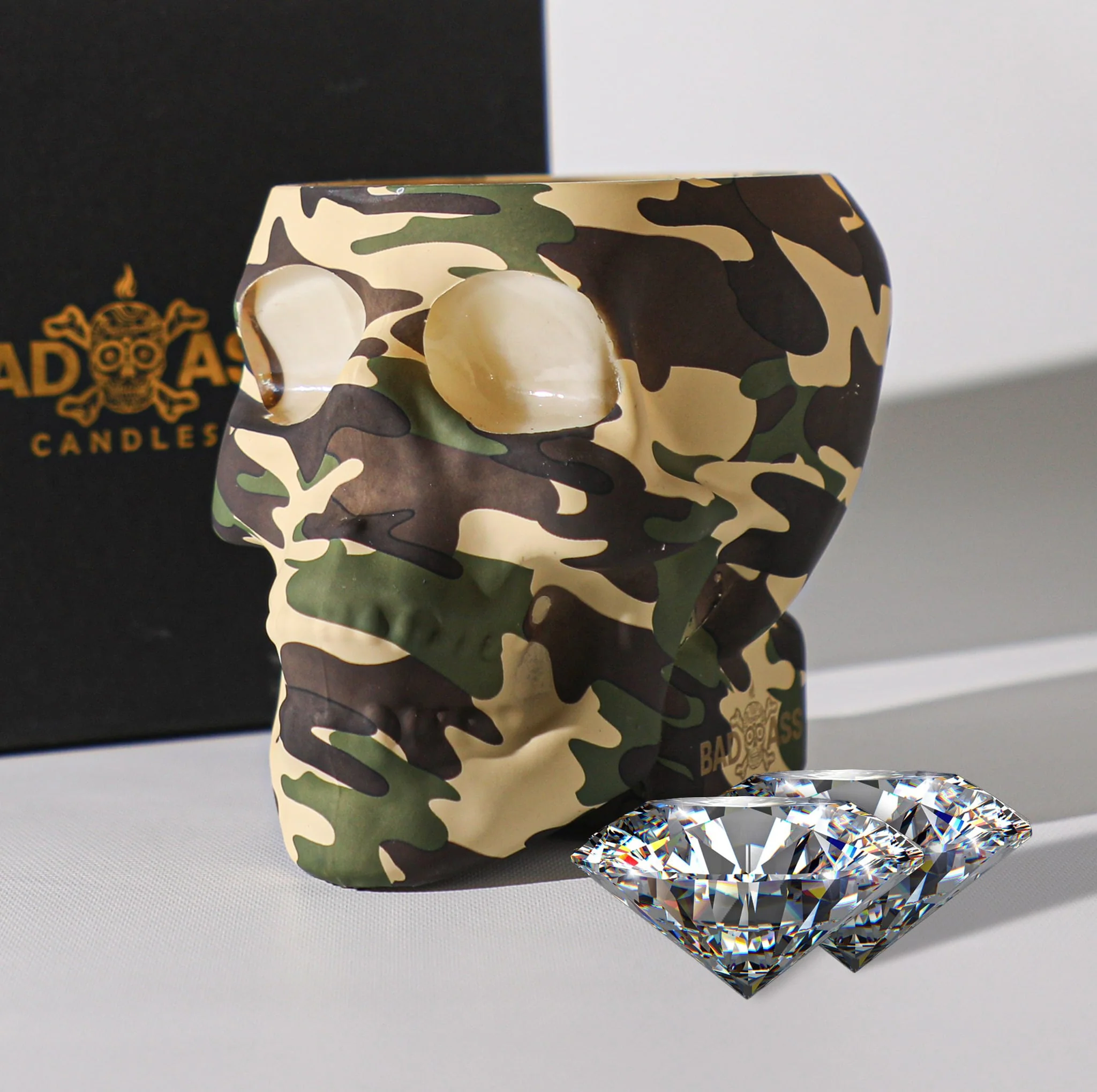 The Camo Skull 2 Diamond Candle - Image 9
