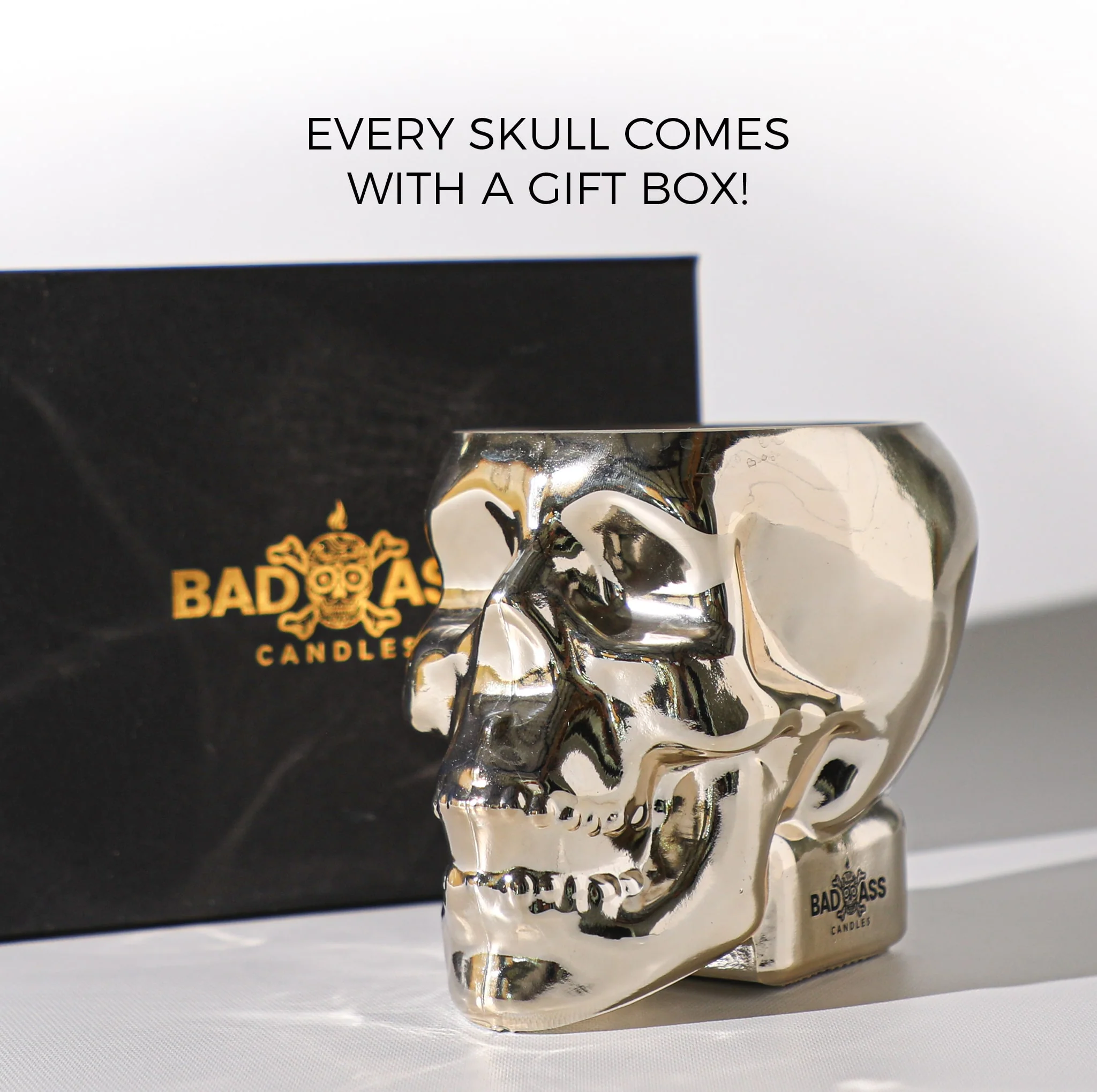 The Gold Skull 2 Diamond Candle by Badass Candles - Image 5