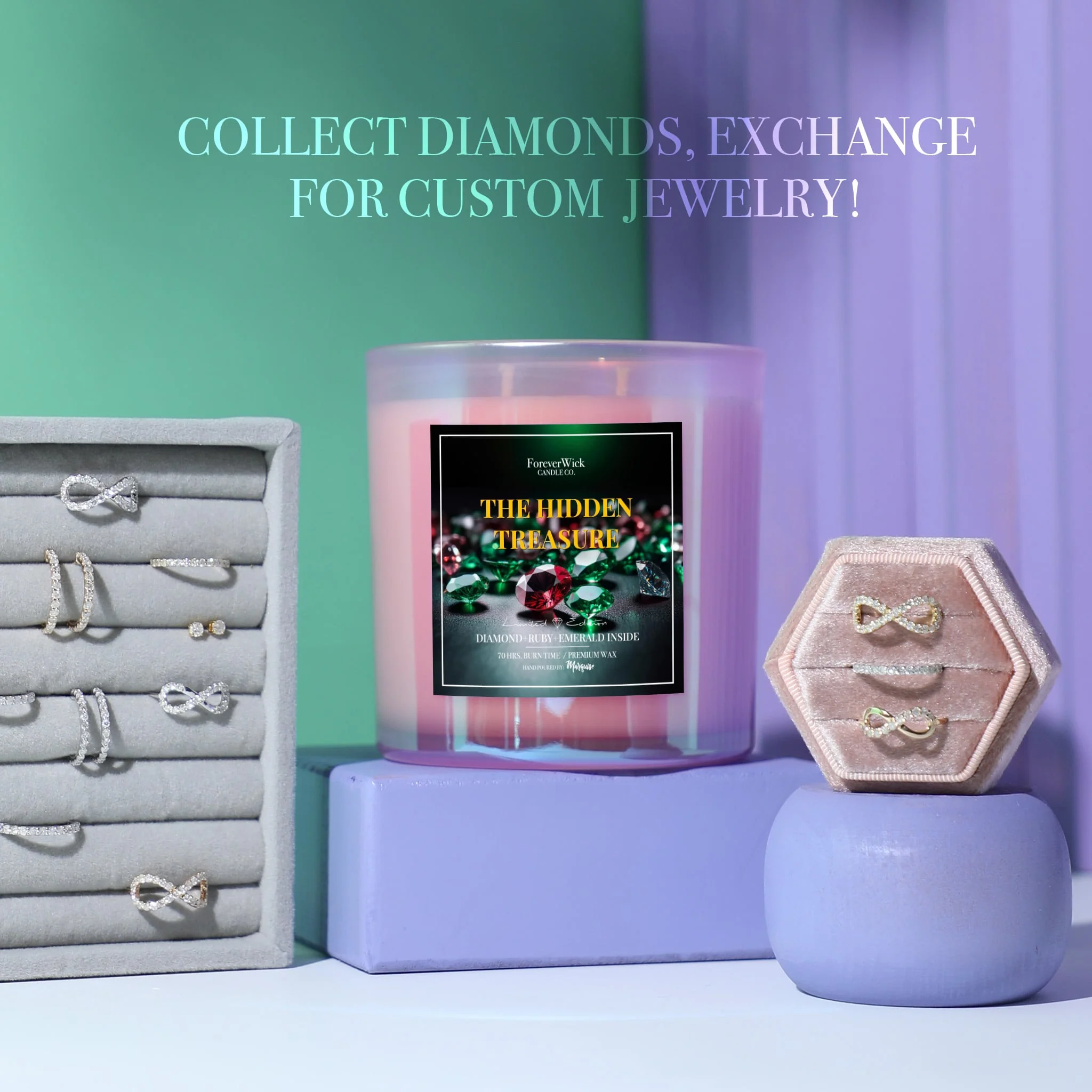 The Hidden Treasure Candle (Emerald + Ruby + Diamond) - Image 4