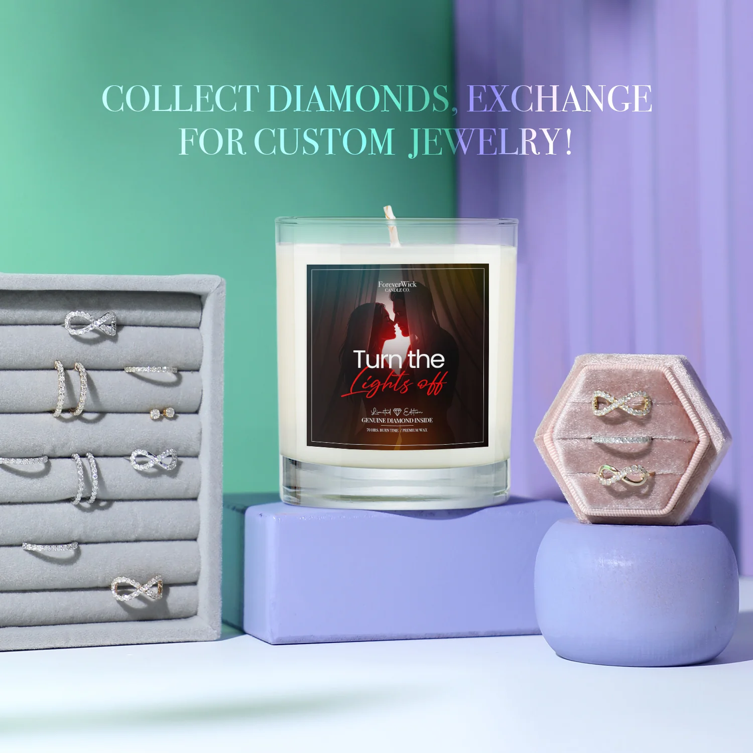 Turn the Lights Off Diamond Candle - Image 4