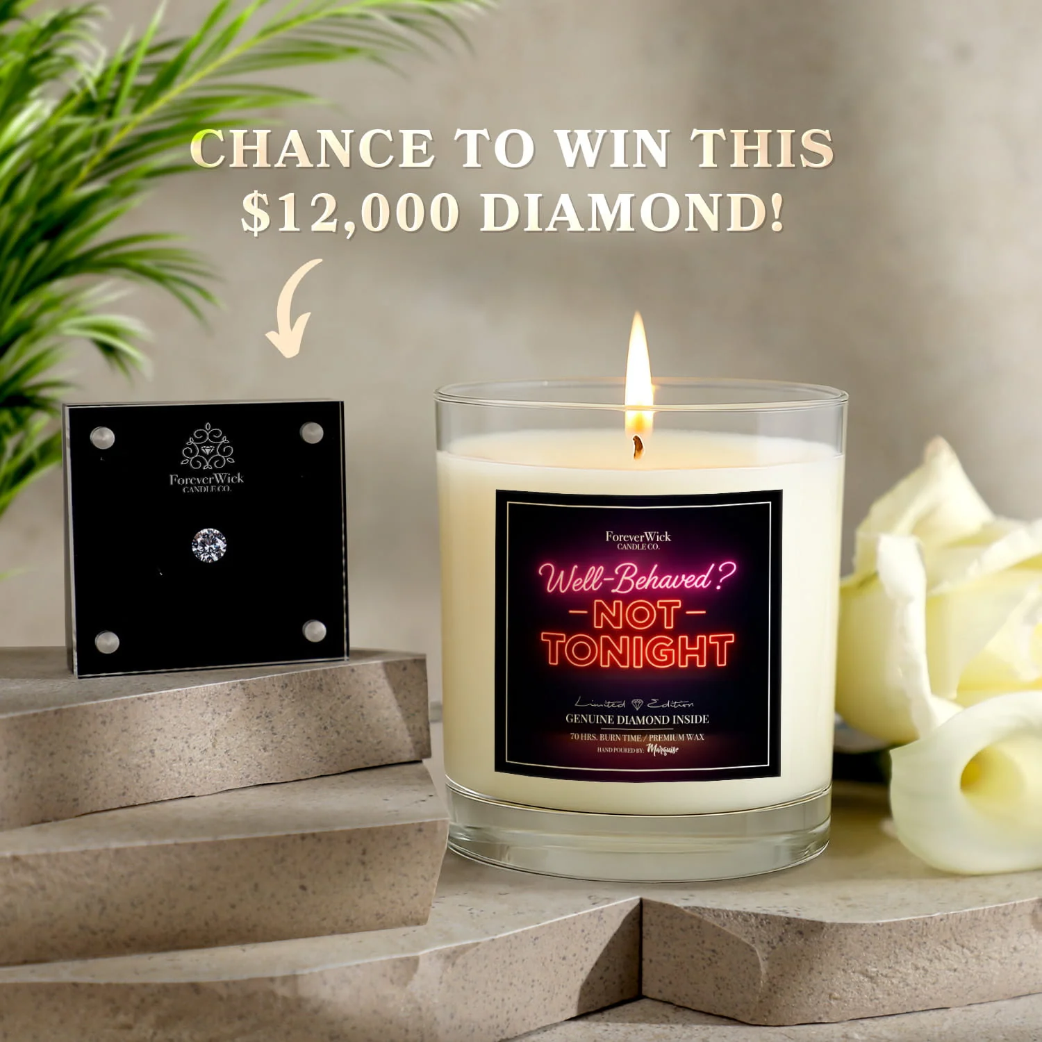 Well Behaved? Not Tonight Diamond Candle - Image 4