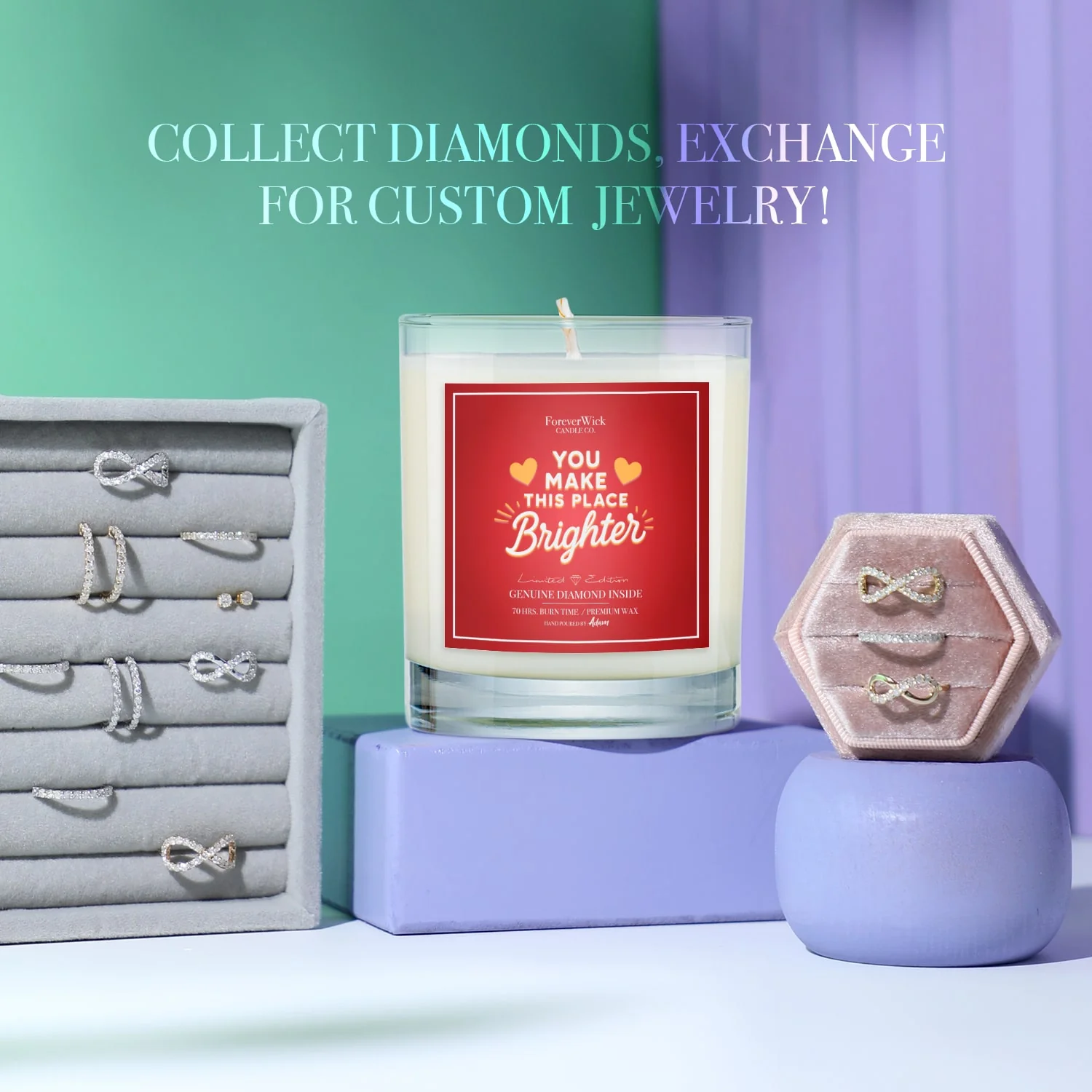 You Make This Place Brighter Diamond Candle - Image 6