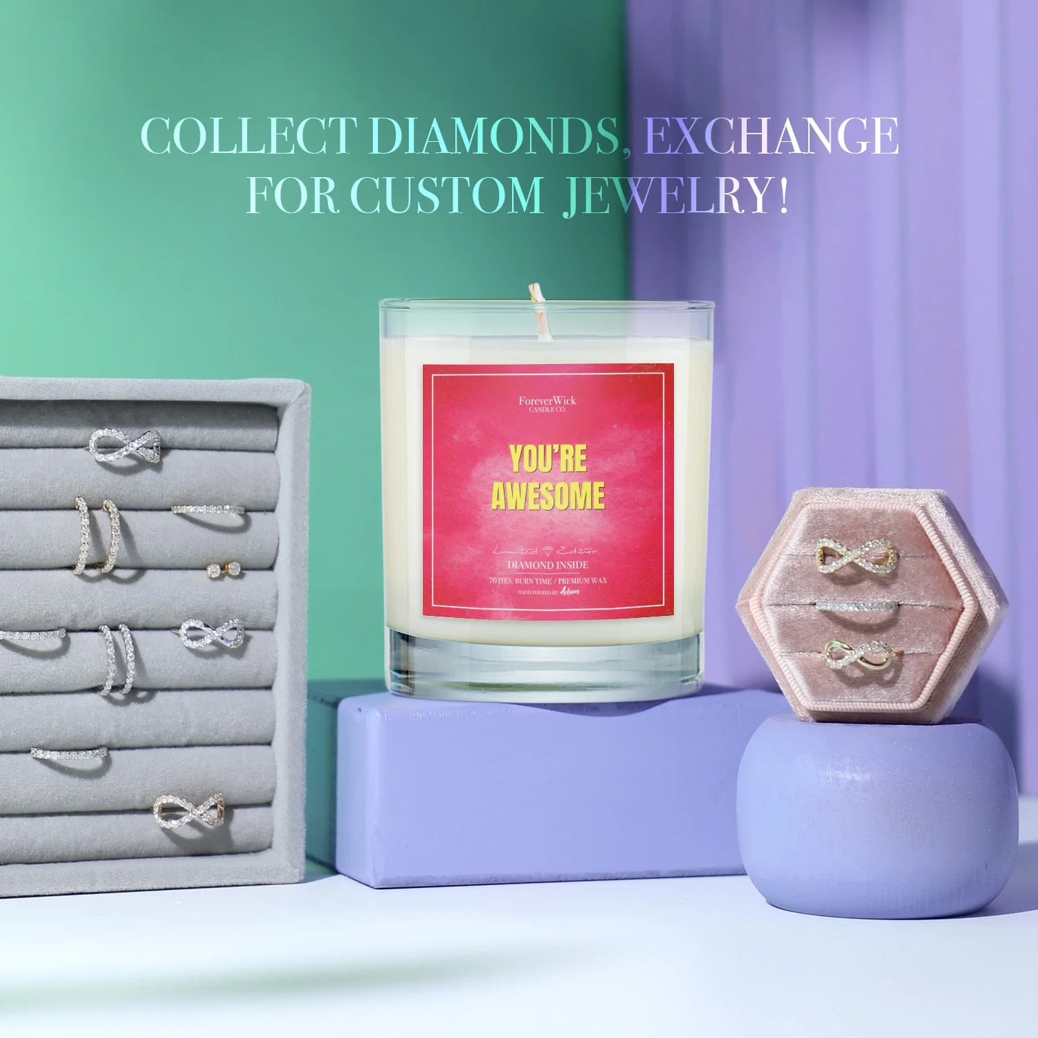 Youâre Awesome Diamond Candle - Image 5