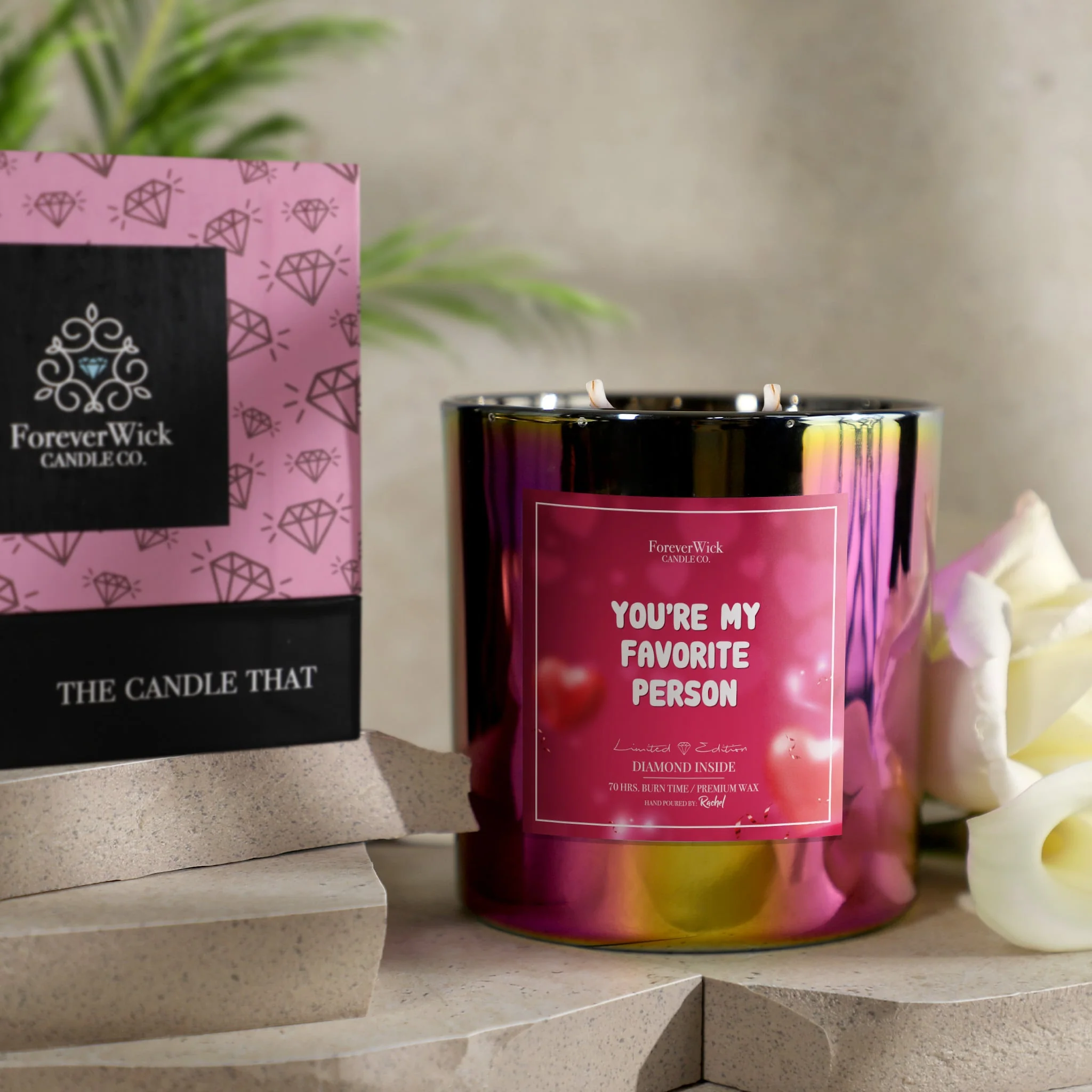 You're My Favorite Person Sparkle Diamond Candle - Image 4