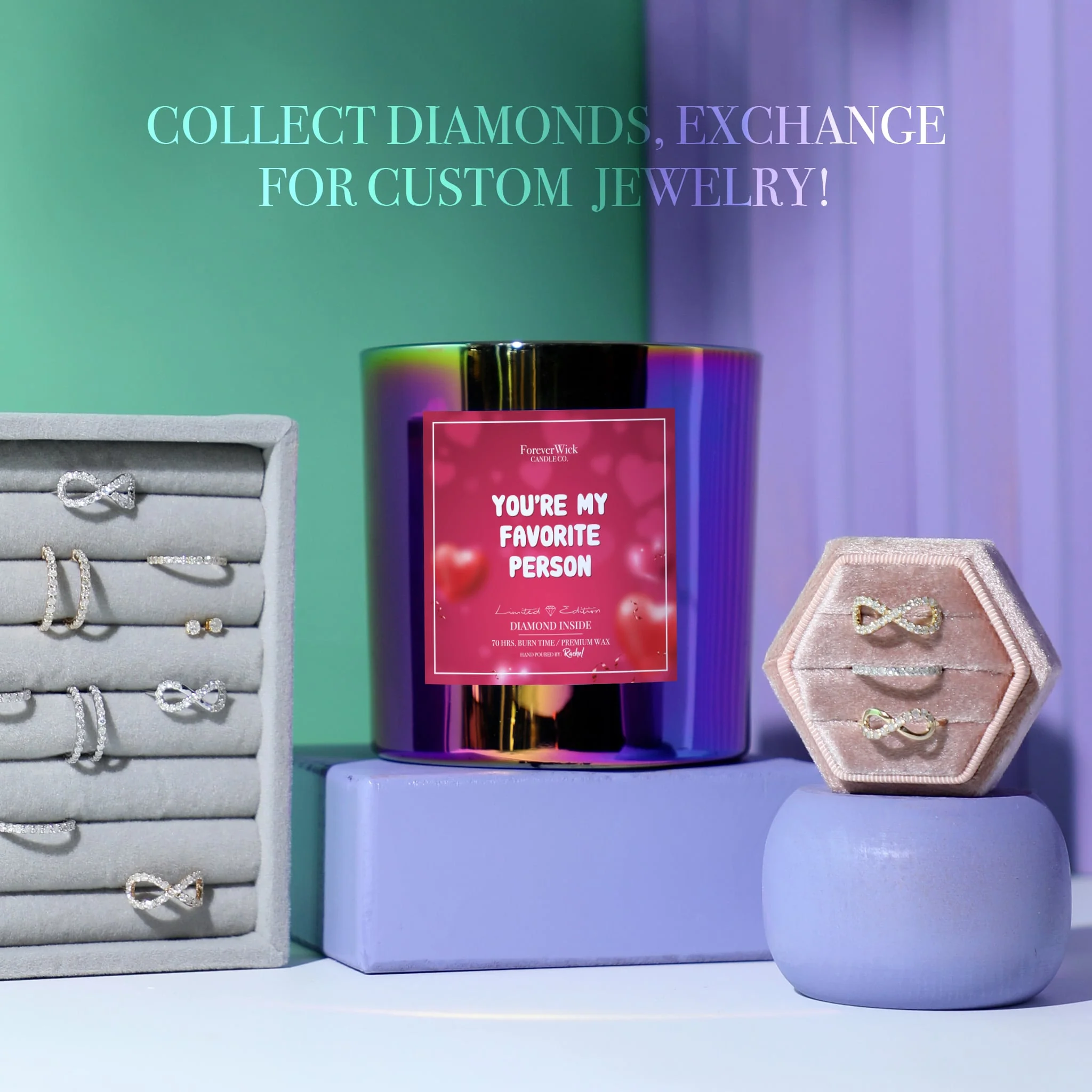 You're My Favorite Person Sparkle Diamond Candle - Image 5